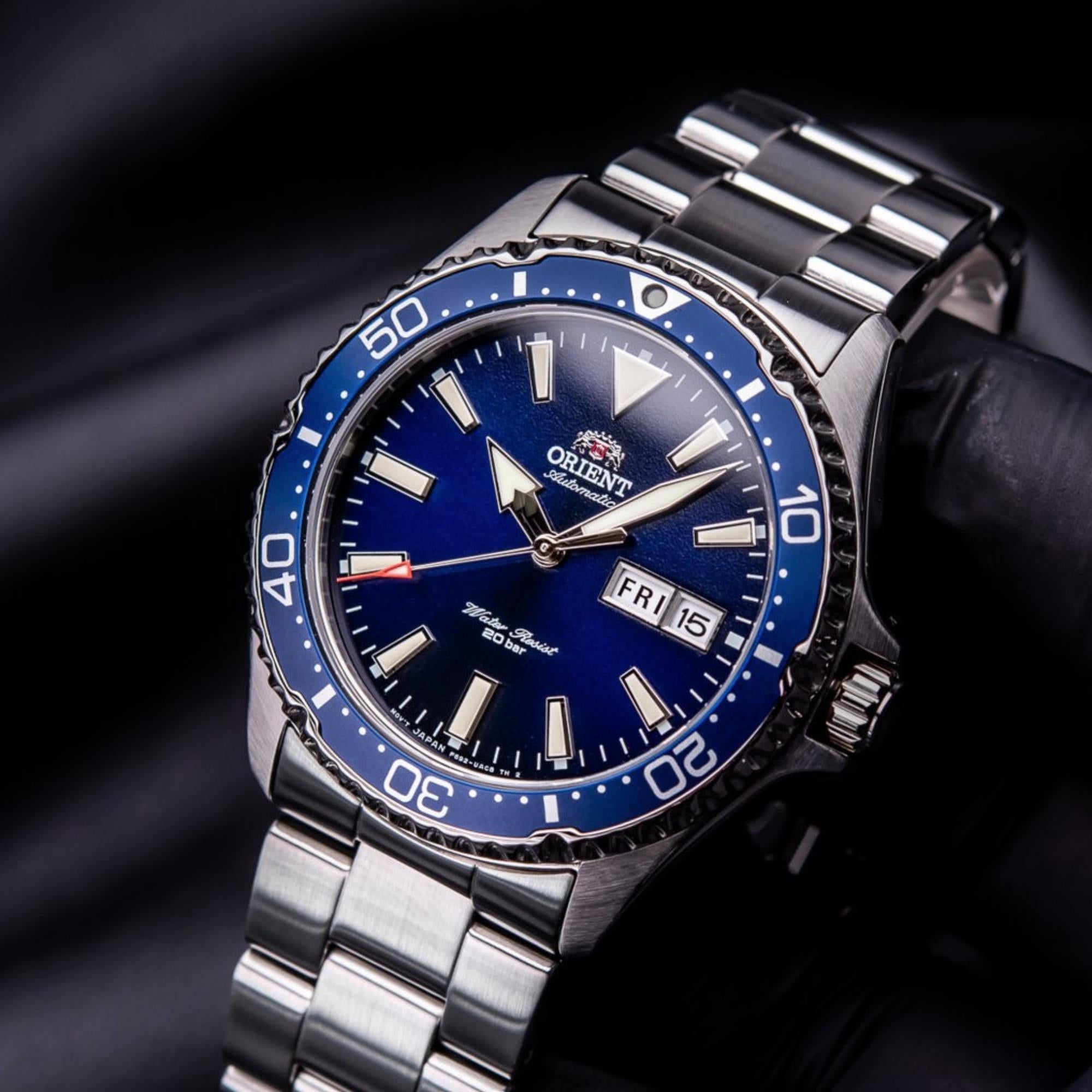 Orient Mako III Automatic Blue Dial Stainless Steel Bracelet Men’s Watch RA-AA0002L19B