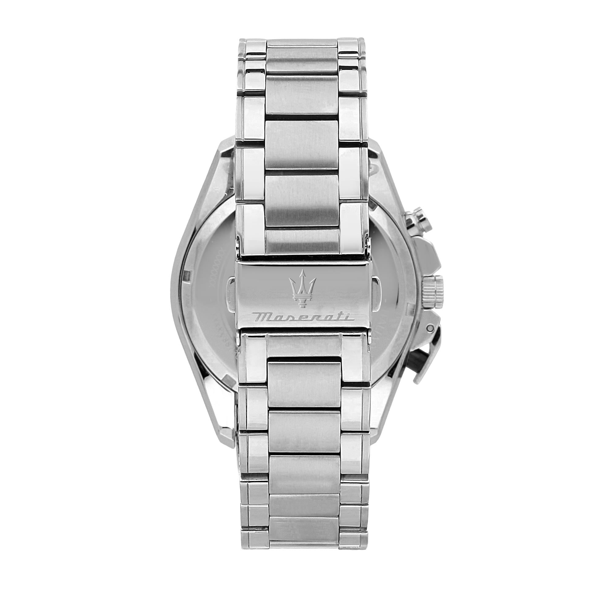 Maserati Sfidia Quartz Black Chronograph Dial Steel Bracelet Men's Watch R8873612042