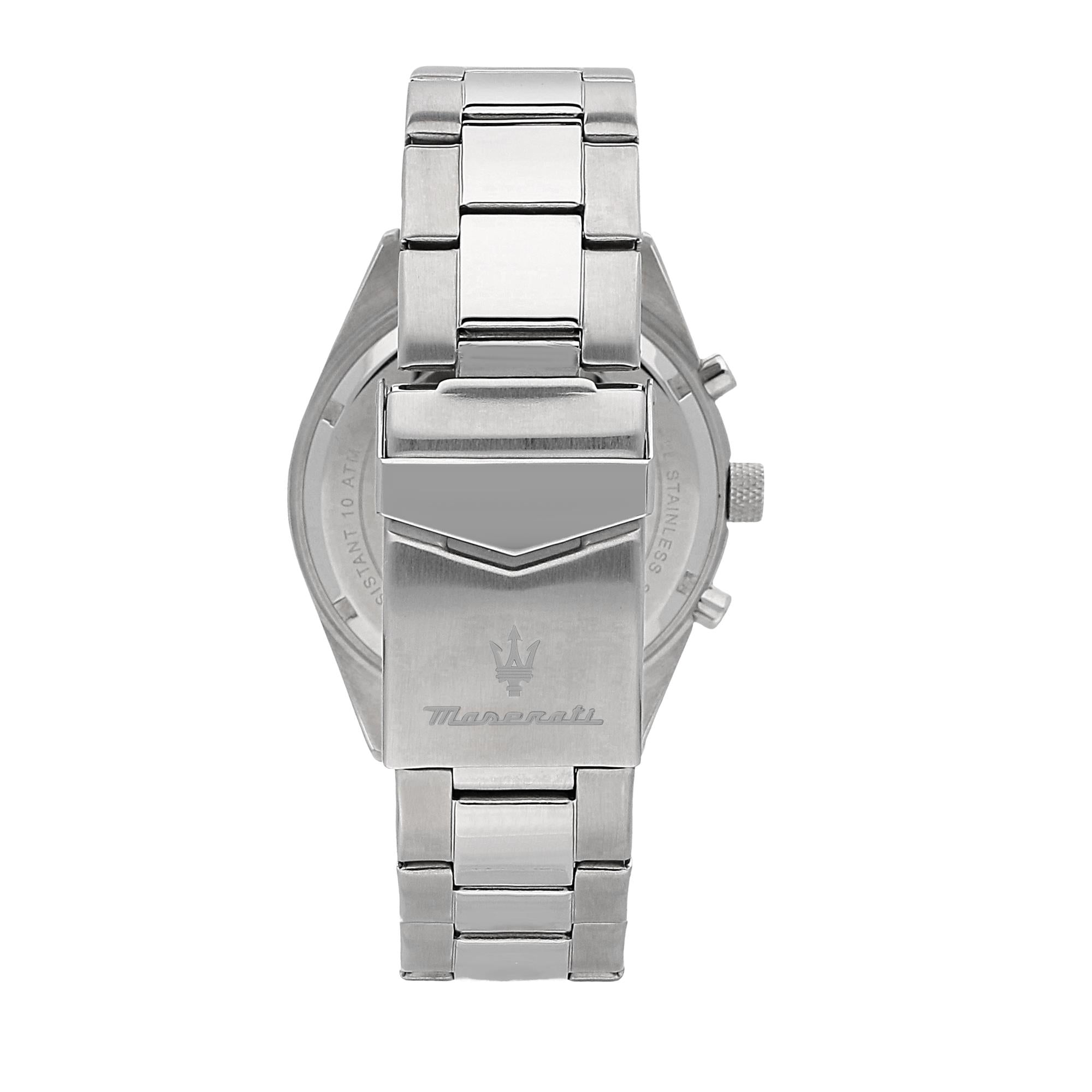 Maserati Competizione Quartz Black Chronograph Dial Steel Bracelet Men's Watch R8853100023
