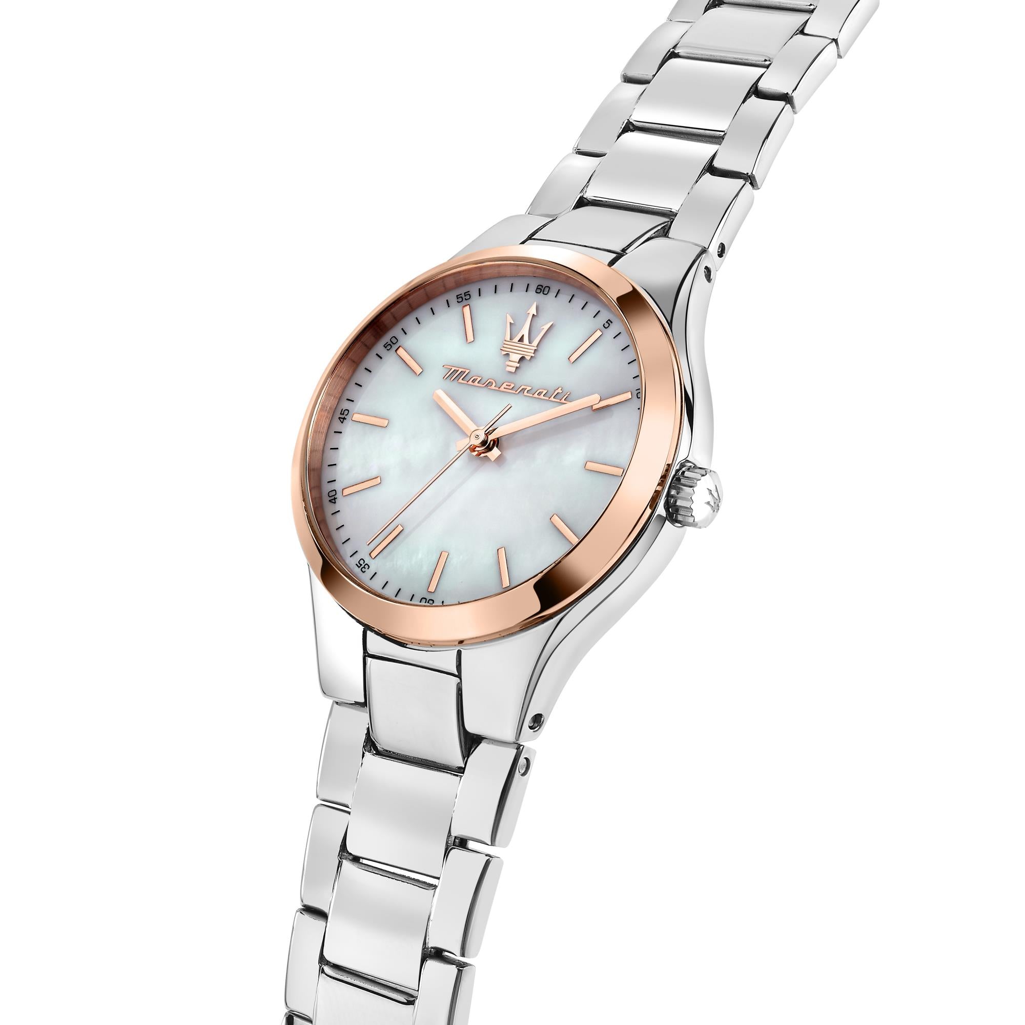 Maserati Attrazione Quartz Mother of Pearl Dial Stainless Steel Bracelet Ladies Watch R8853151503
