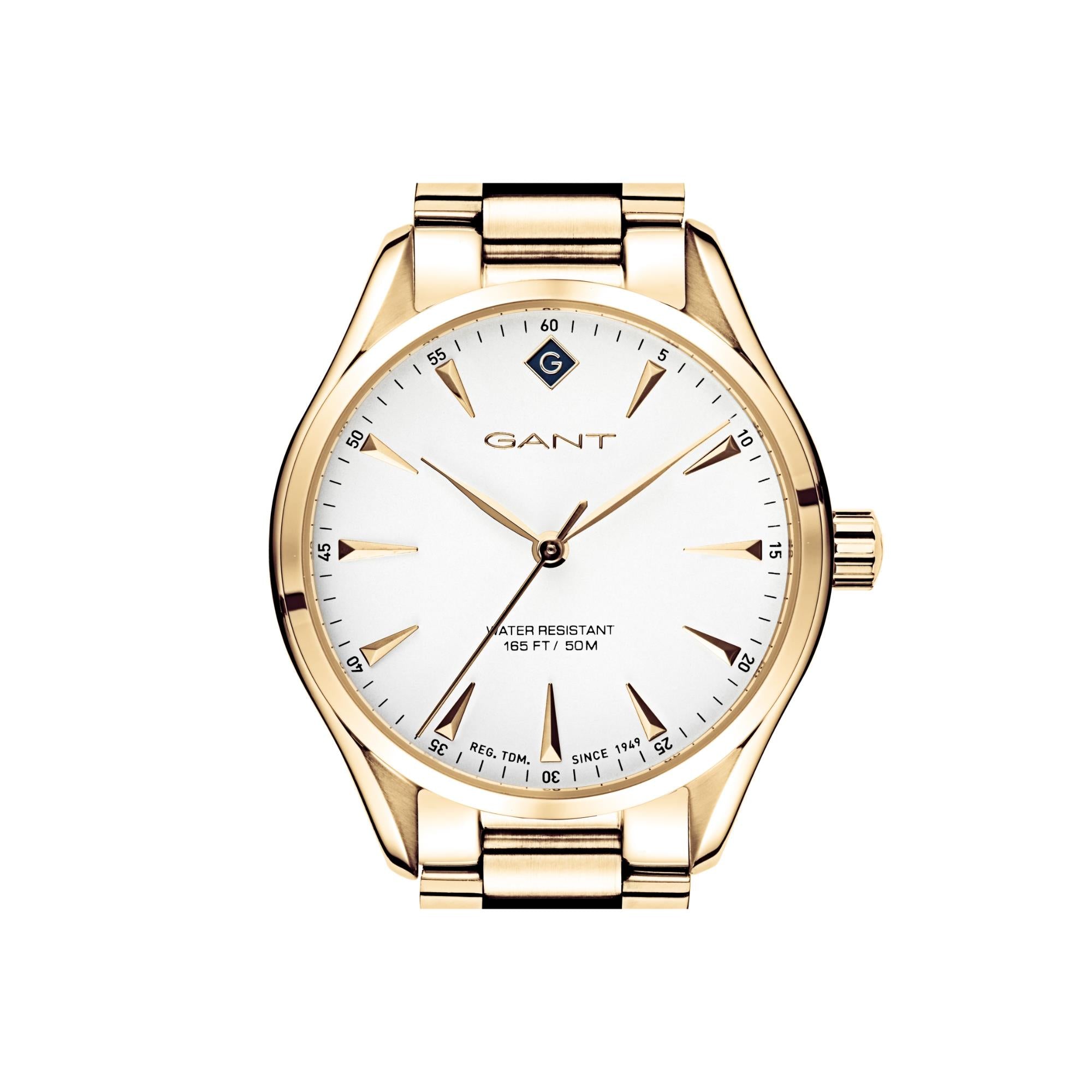 Gant Sharon Quartz White Dial Gold PVD Steel Bracelet Ladies Watch G129003