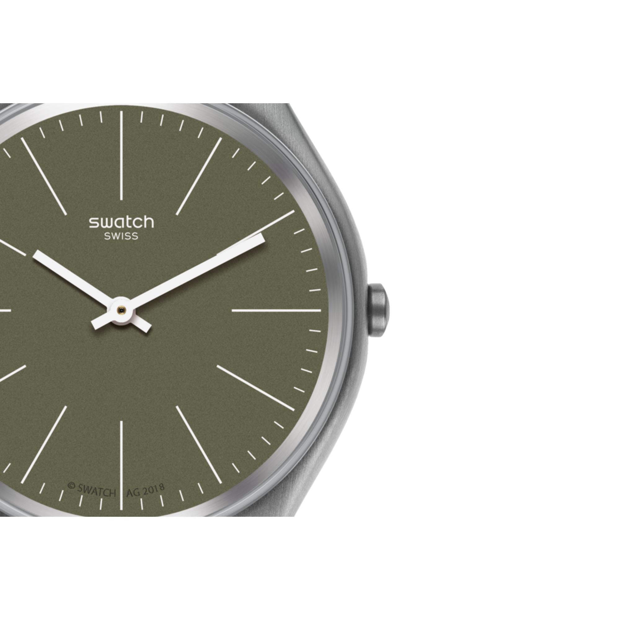 Swatch Skin Irony Skinnature Khaki Green Dial Men's Watch SYXS116