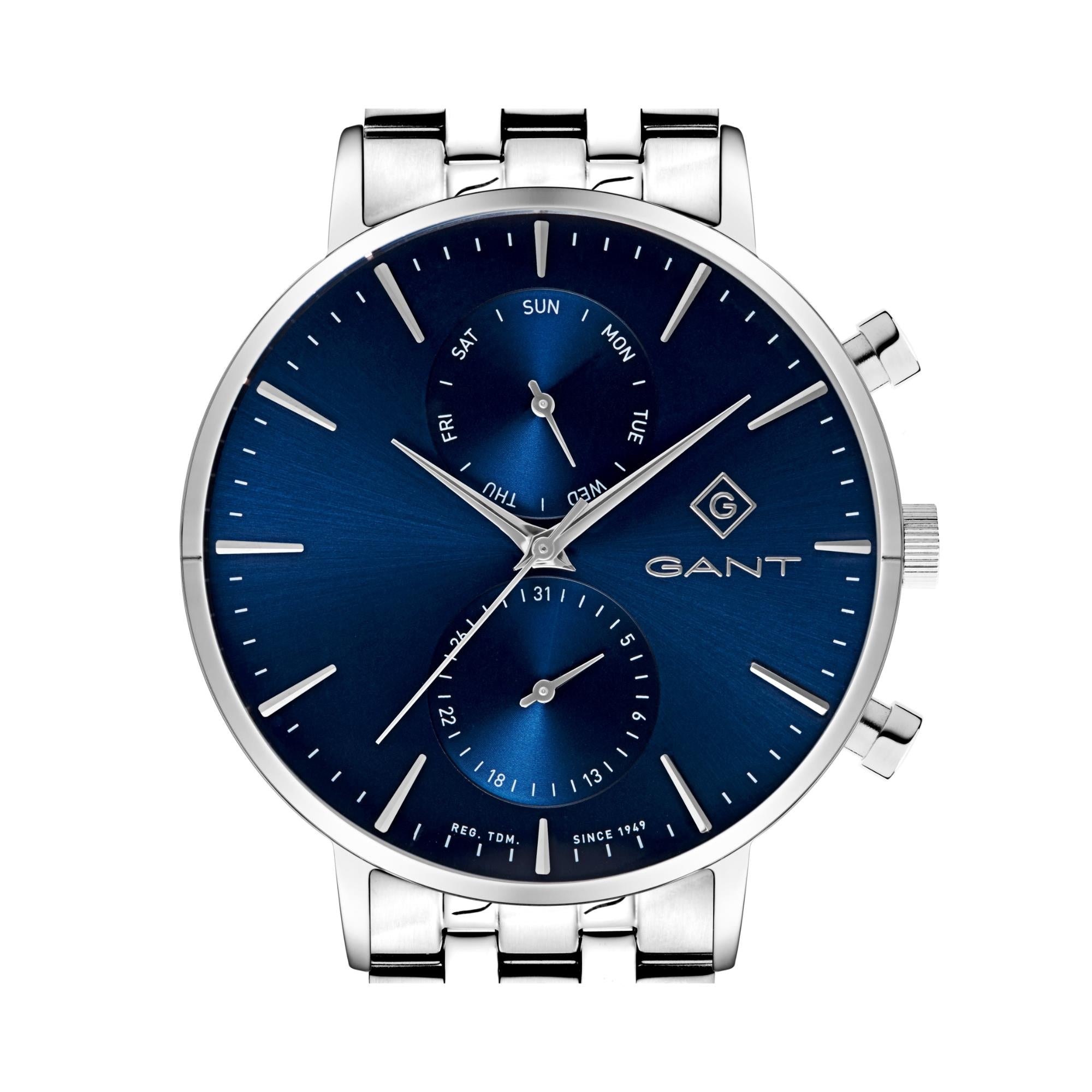 Gant Park Hill Quartz Blue Chronograph Dial Steel Bracelet Men's Watch G121003