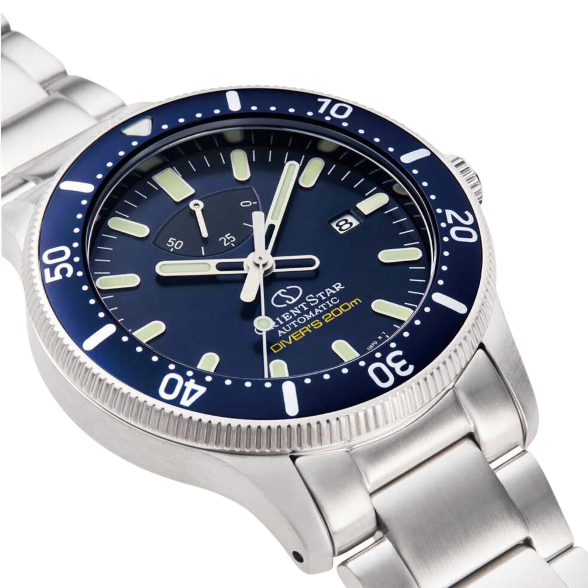 Orient Star ISO Diver Automatic Mechanical Blue Dial Stainless Steel Bracelet Men’s Watch RE-AU0302L00B