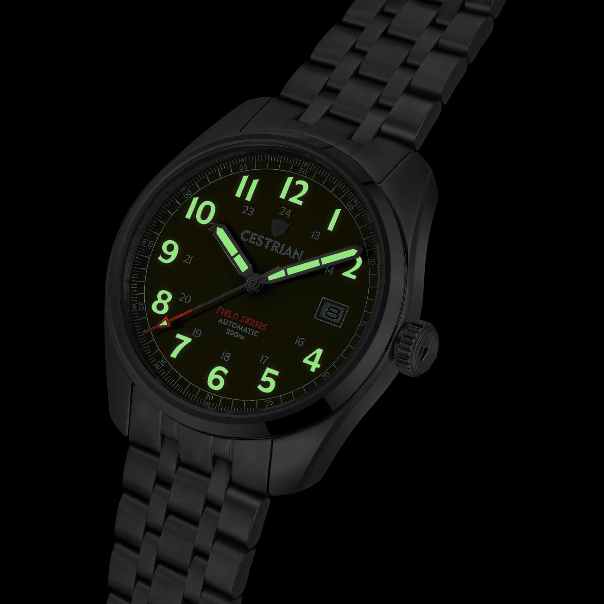 Cestrian Field Series Automatic Green Dial Stainless Steel Bracelet Men's Watch CF321B0660