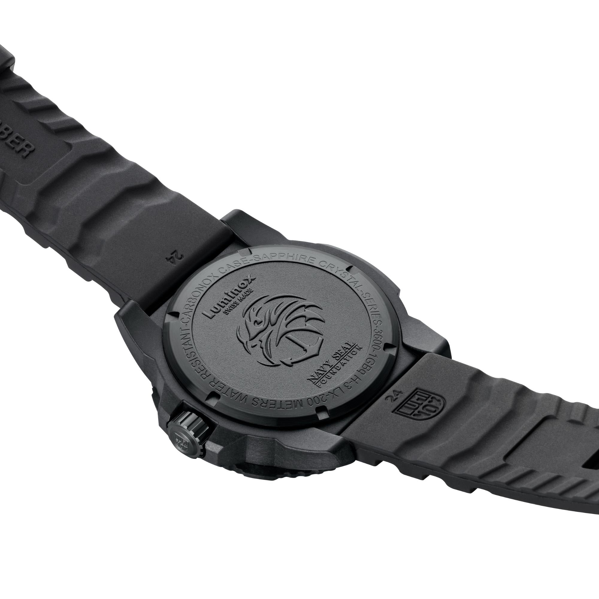 Luminox Navy Seal Foundation BlackOut Black Dial Rubber Strap Men's Watch XS.3601.BO.NSF