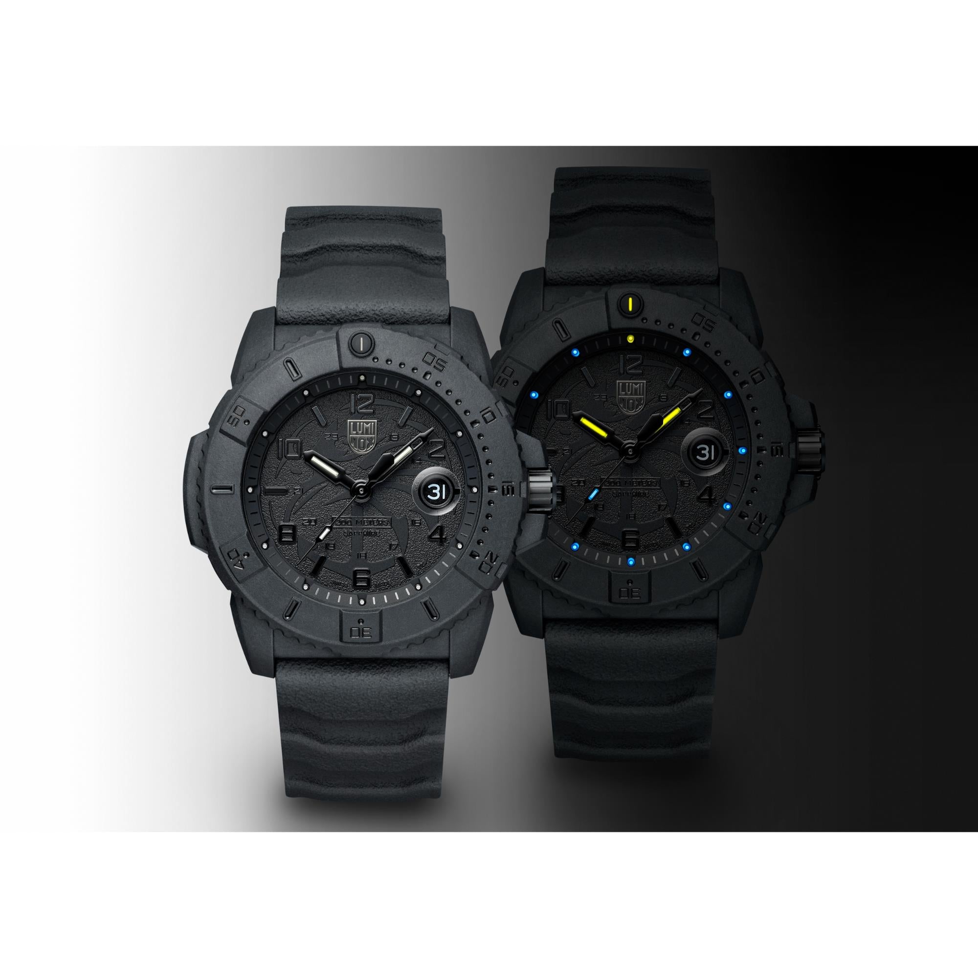 Luminox Navy Seal Foundation BlackOut Black Dial Rubber Strap Men's Watch XS.3601.BO.NSF