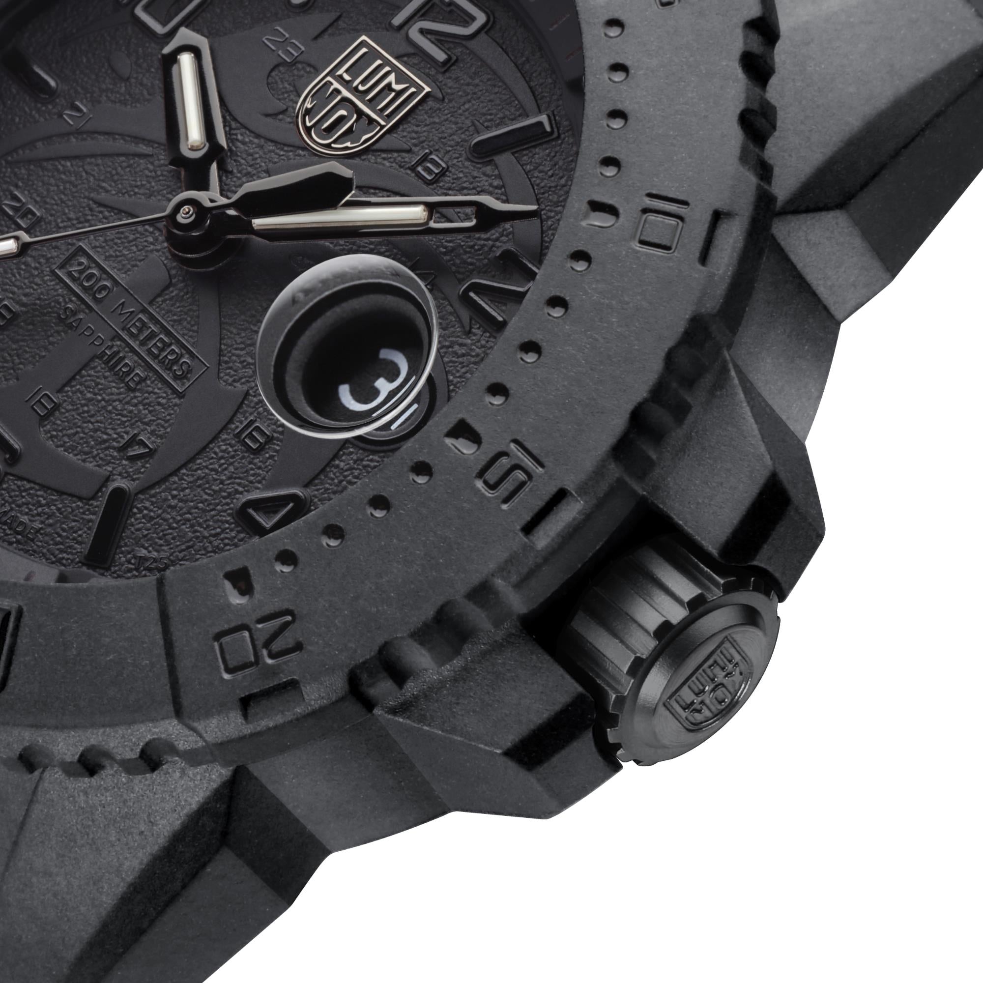 Luminox Navy Seal Foundation BlackOut Black Dial Rubber Strap Men's Watch XS.3601.BO.NSF