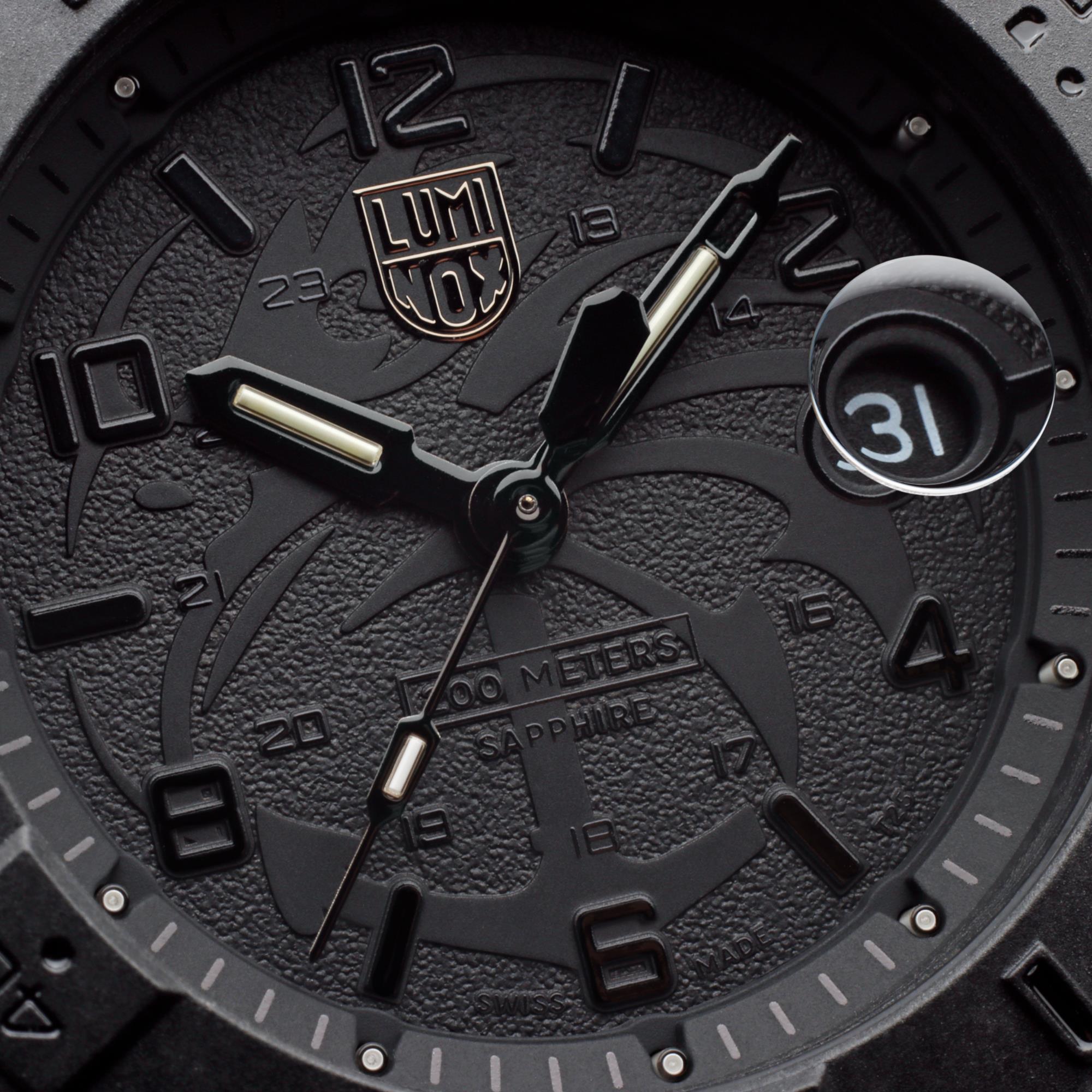 Luminox Navy Seal Foundation BlackOut Black Dial Rubber Strap Men's Watch XS.3601.BO.NSF