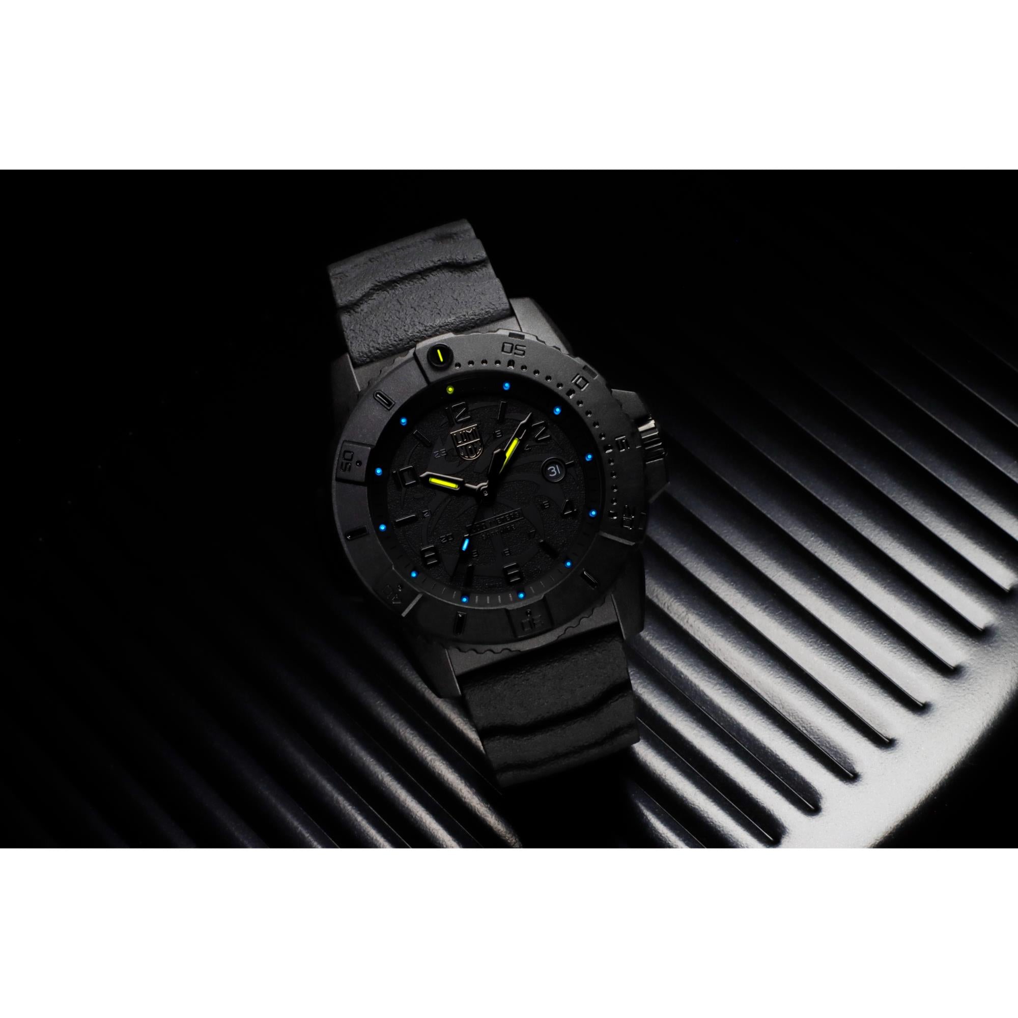 Luminox Navy Seal Foundation BlackOut Black Dial Rubber Strap Men's Watch XS.3601.BO.NSF