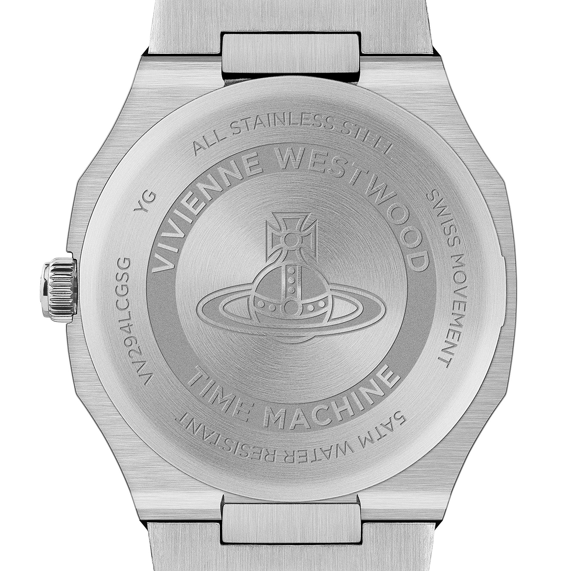 Vivienne Westwood The Bank Quartz Grey Dial Steel Strap Unisex Watch VV294LCGSG