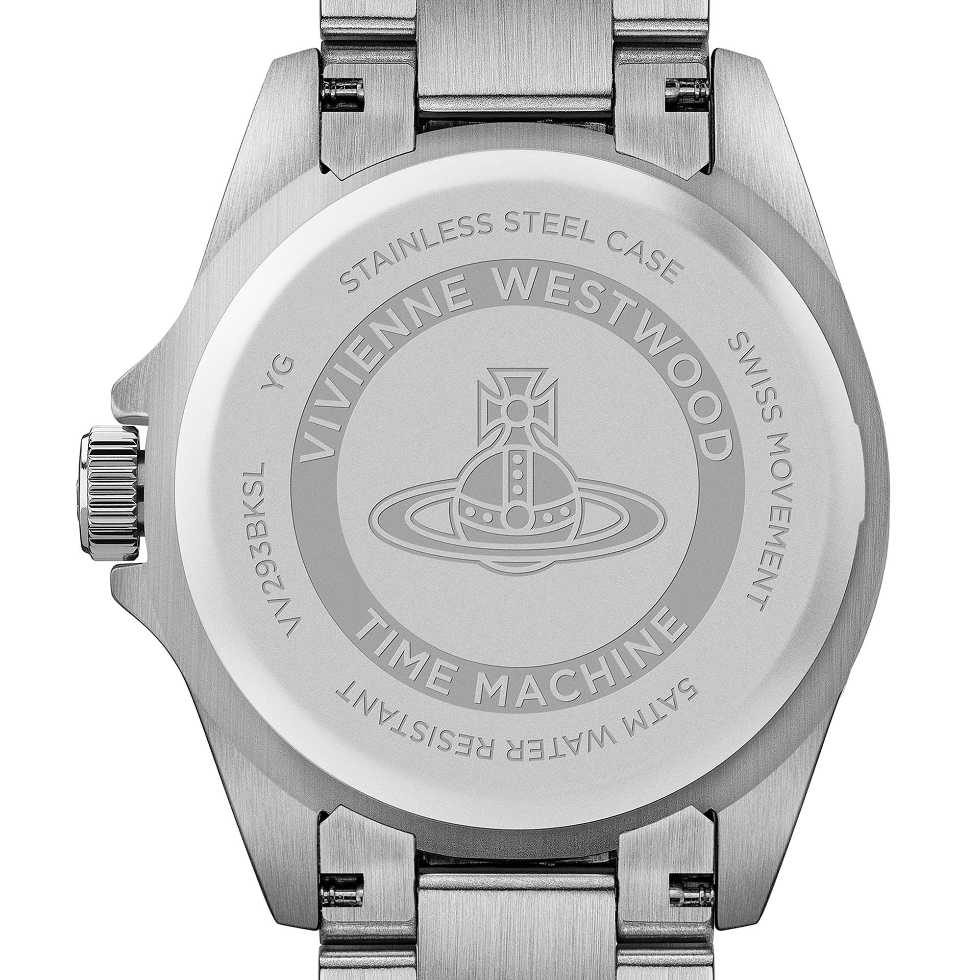 Vivienne Westwood The Blackwall Quartz Two-Tone Dial Stainless Steel Bracelet Strap Men's Watch VV293BKSL