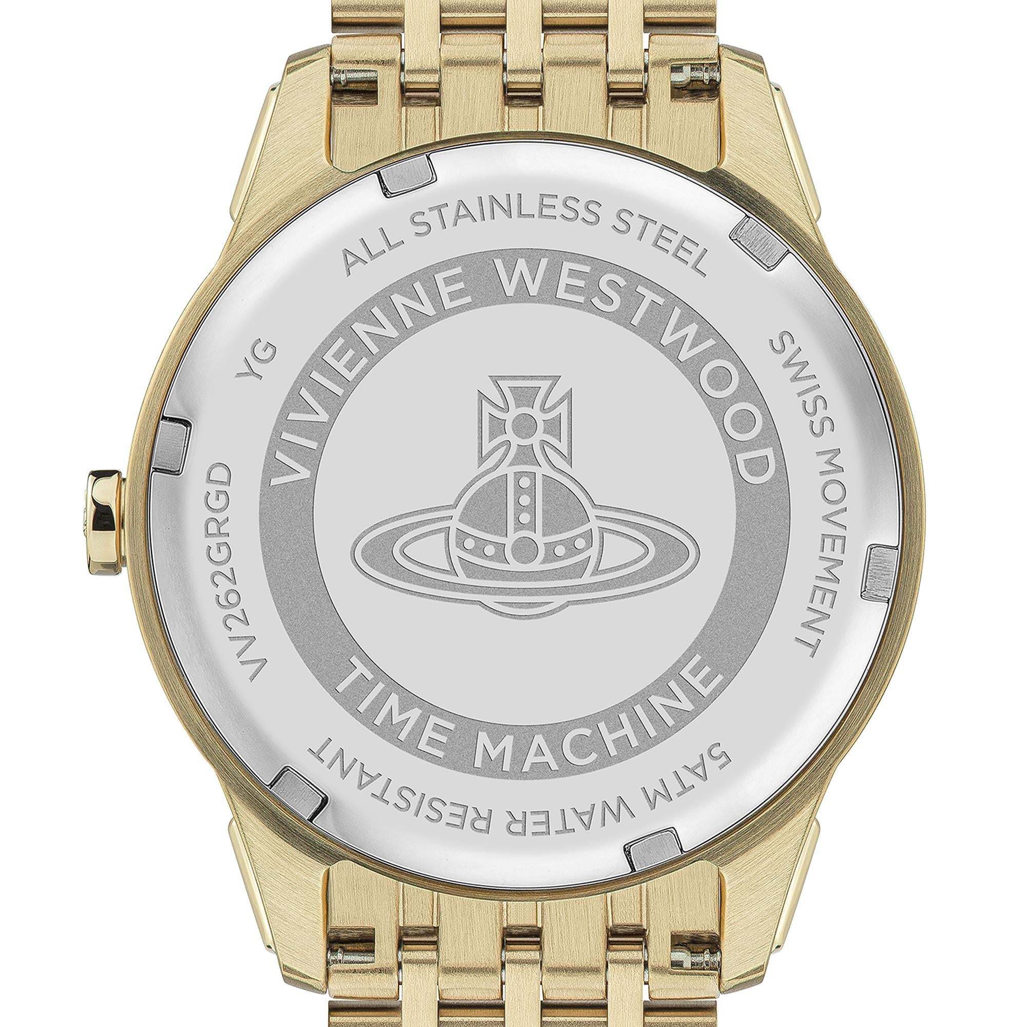 Vivienne Westwood East End Quartz Green Dial Gold PVD Stainless Steel Bracelet Ladies Watch VV262GRGD