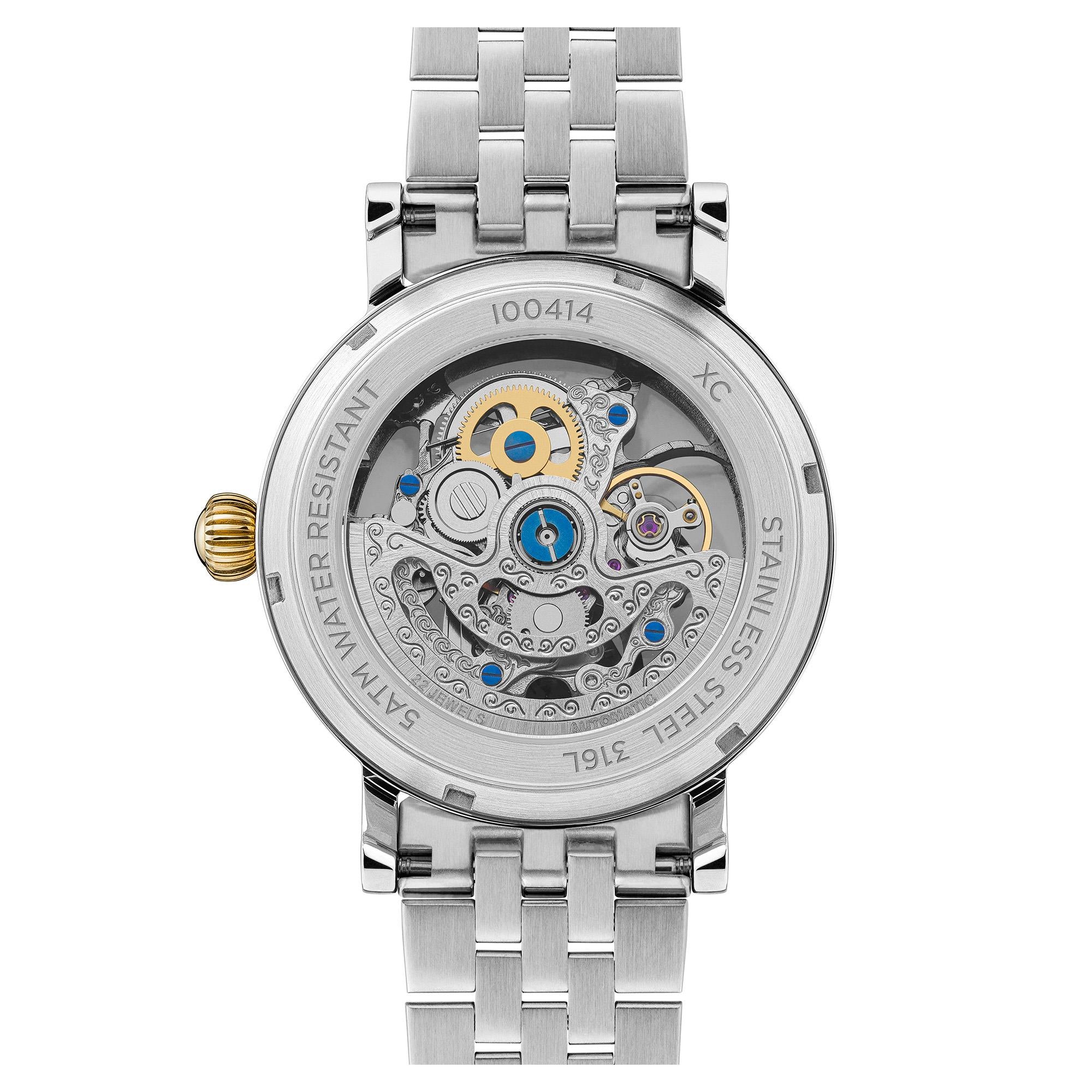 Ingersoll The Herald Automatic Silver Dial Gold PVD Milanese Bracelet Men's Watch I004014