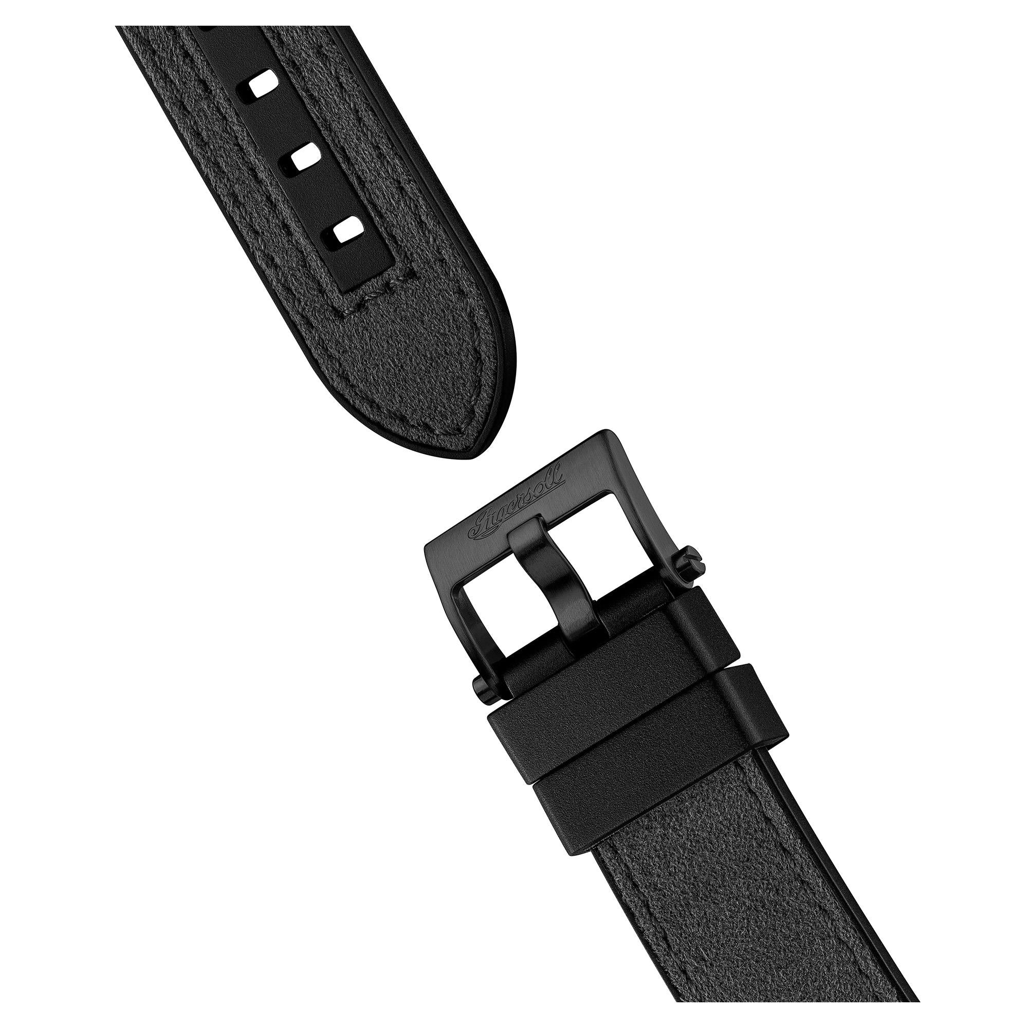Ingersoll The Challenger Automatic Black Skeleton Dial Black Plastic Strap Men's Watch I12307