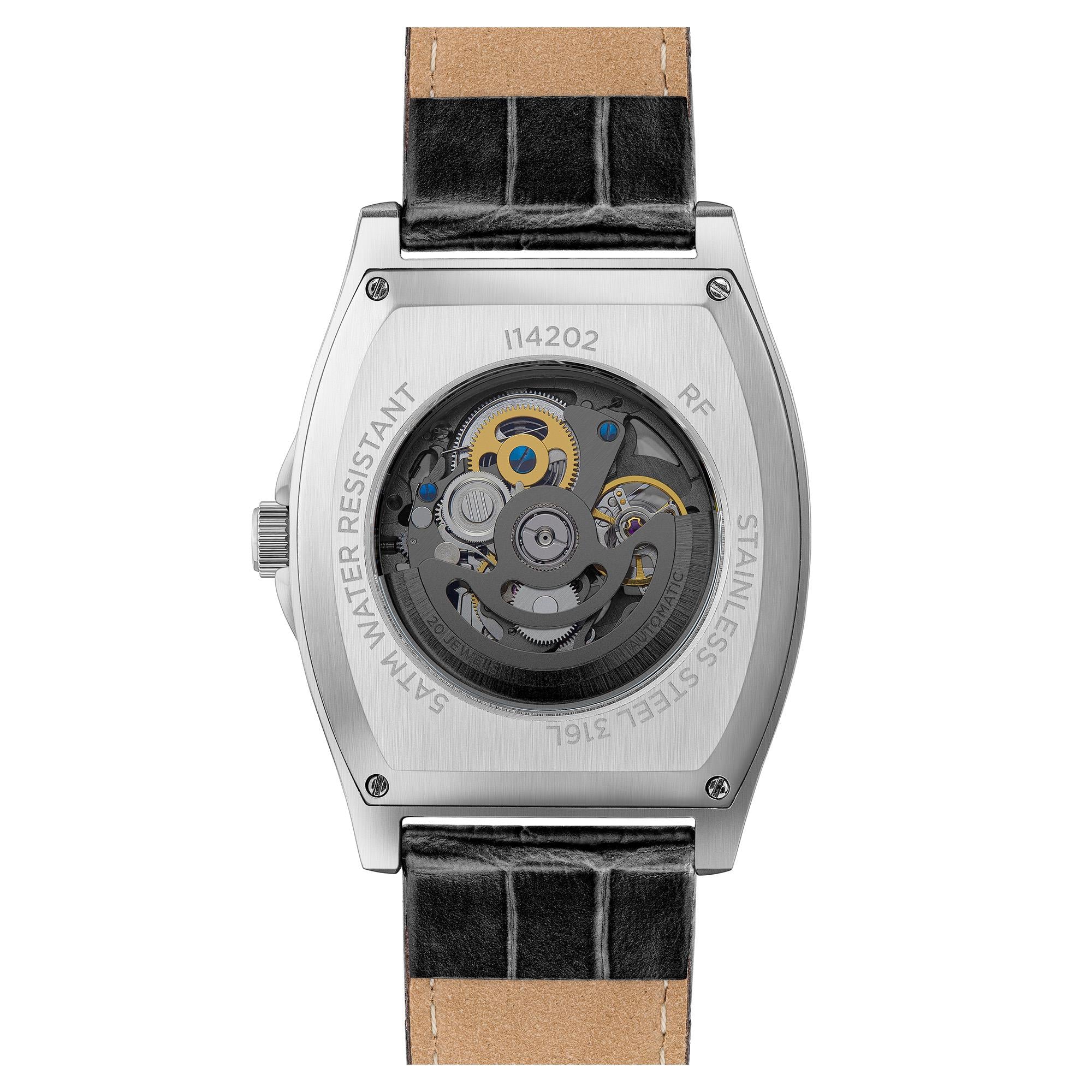 Ingersoll The California Automatic Black Skeleton Dial Black Leather Strap Men's Watch I14202