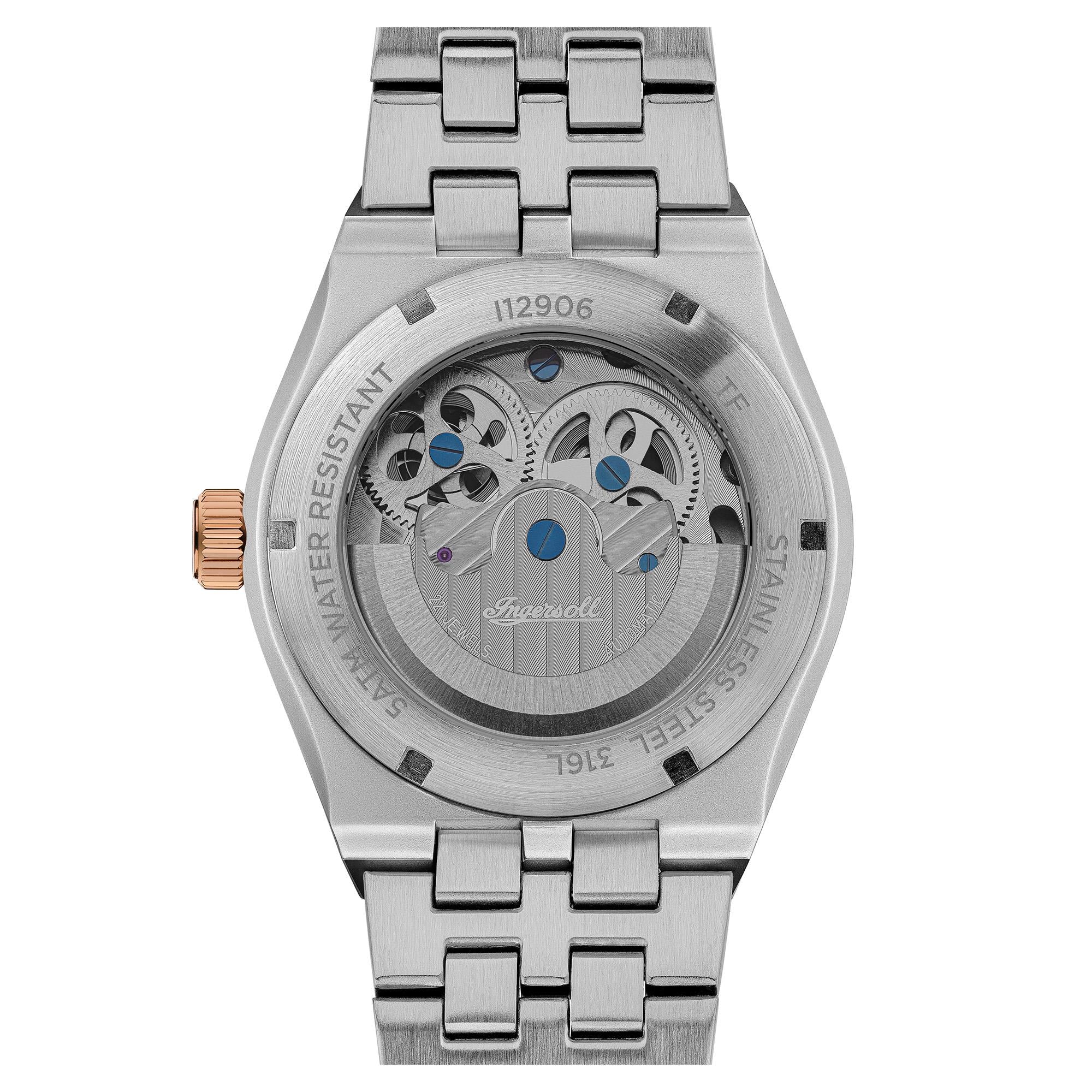 Ingersoll The Broadway Automatic Grey Dial Two-Tone Stainless Steel Bracelet Men's Watch I12906
