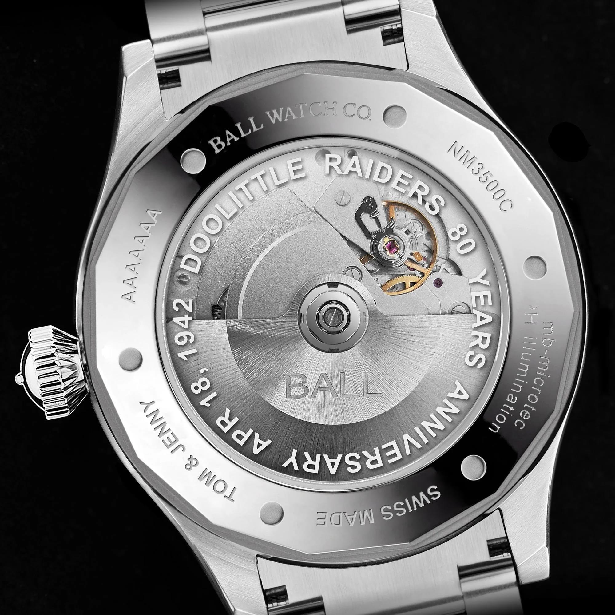 Ball Engineer Master II Doolittle Raiders Limited Edition Automatic Green Dial Stainless Steel Bracelet Men’s Watch NM3000C-S1-GRR