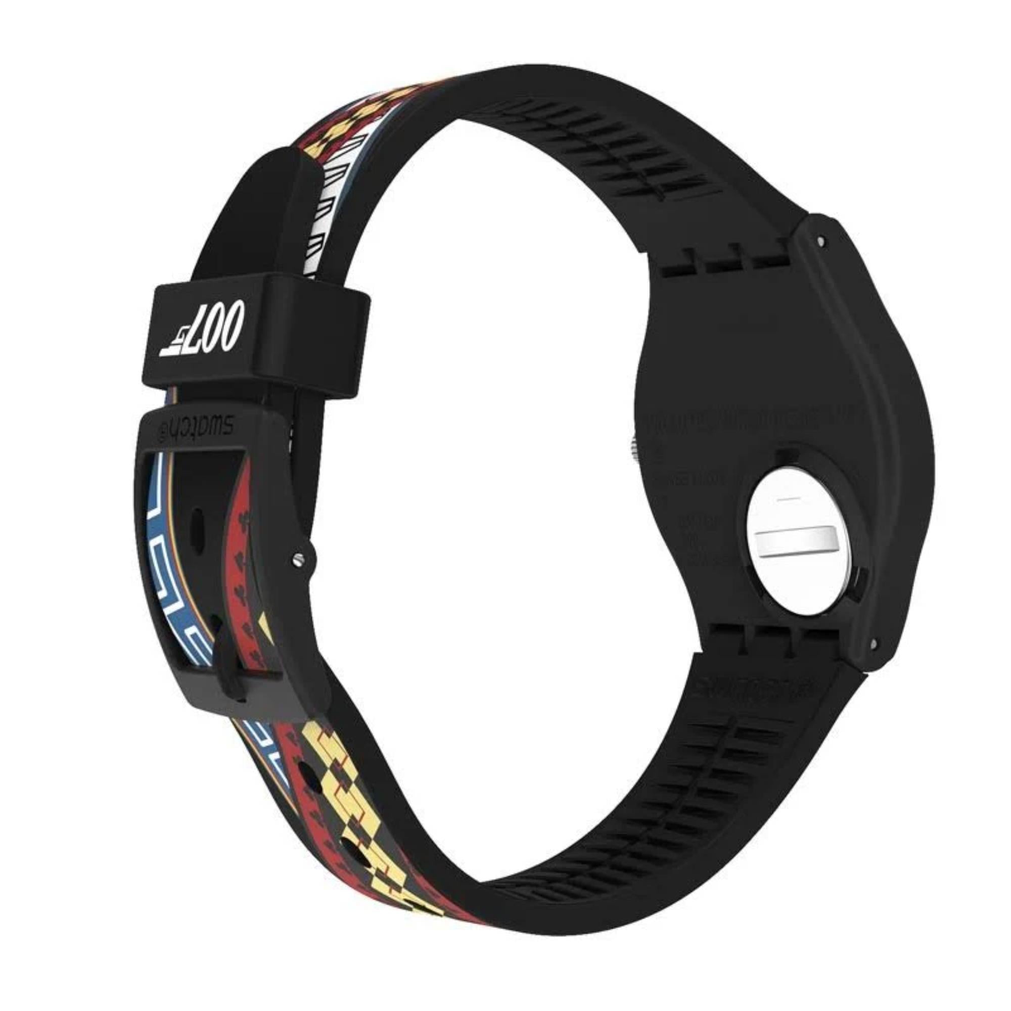 Swatch James Bond Casino Royale 2006 Limited Edition Poker Black Dial Silicone Strap Unisex Watch GZ340