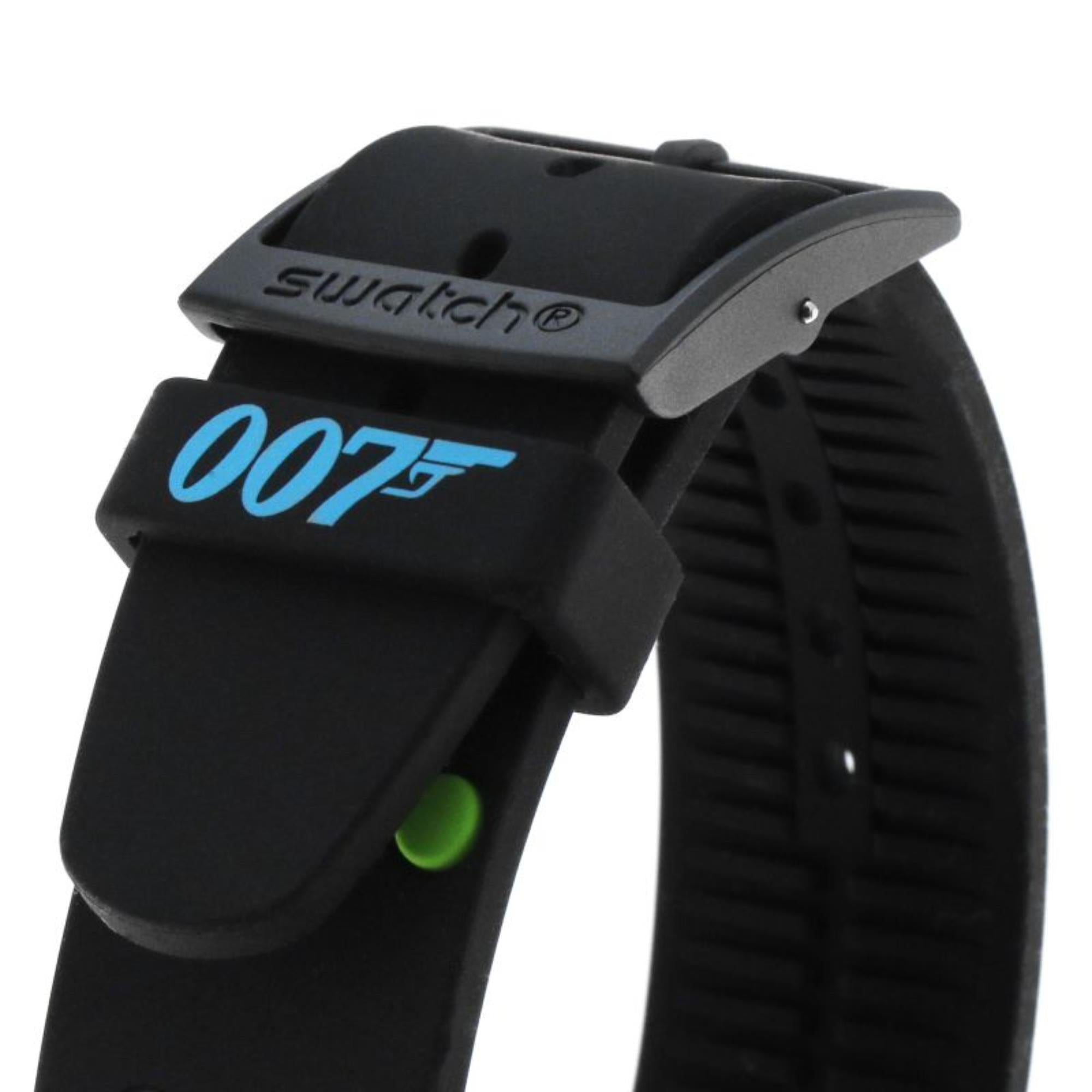 Swatch James Bond Series Dr No 1962 Limited Special Edition Black Dial & Polka Dot Silicone Strap Watch SUOZ302