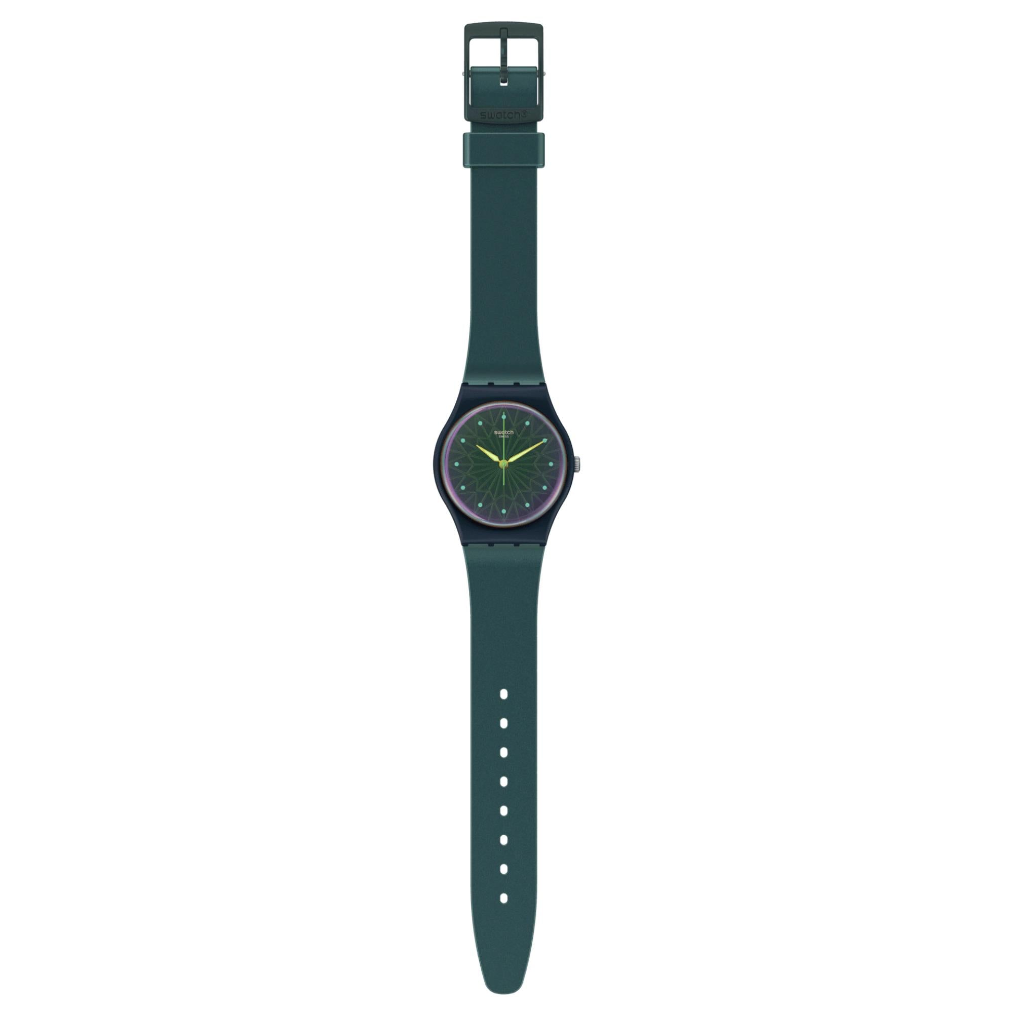 Swatch Holiday Collection Dreaming of Gemstones Blue Dial Silicone Watch SO28N117