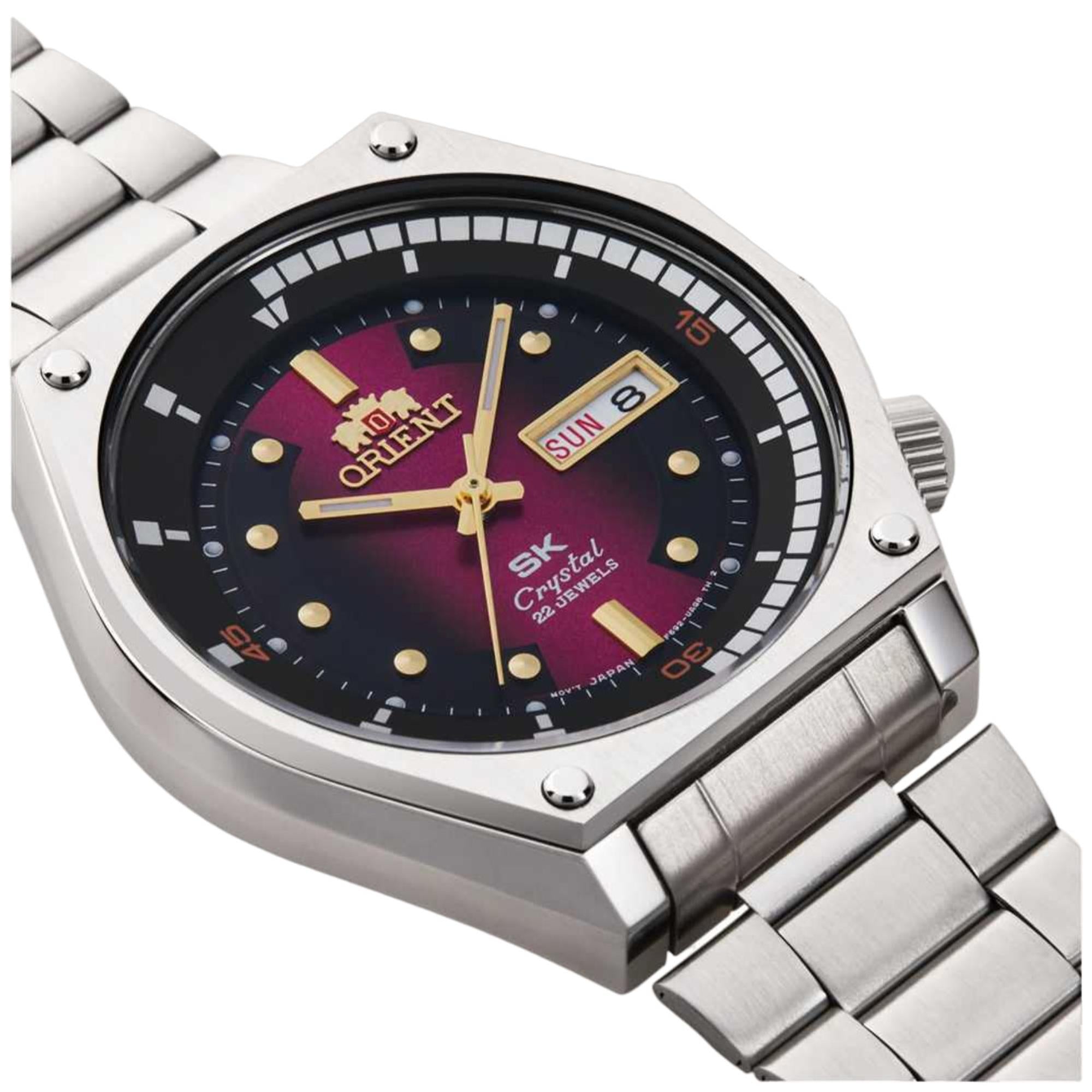 Orient Neo-70's Red Dial Stainless Steel Mechanical Men's Watch RA-AA0B02R19B