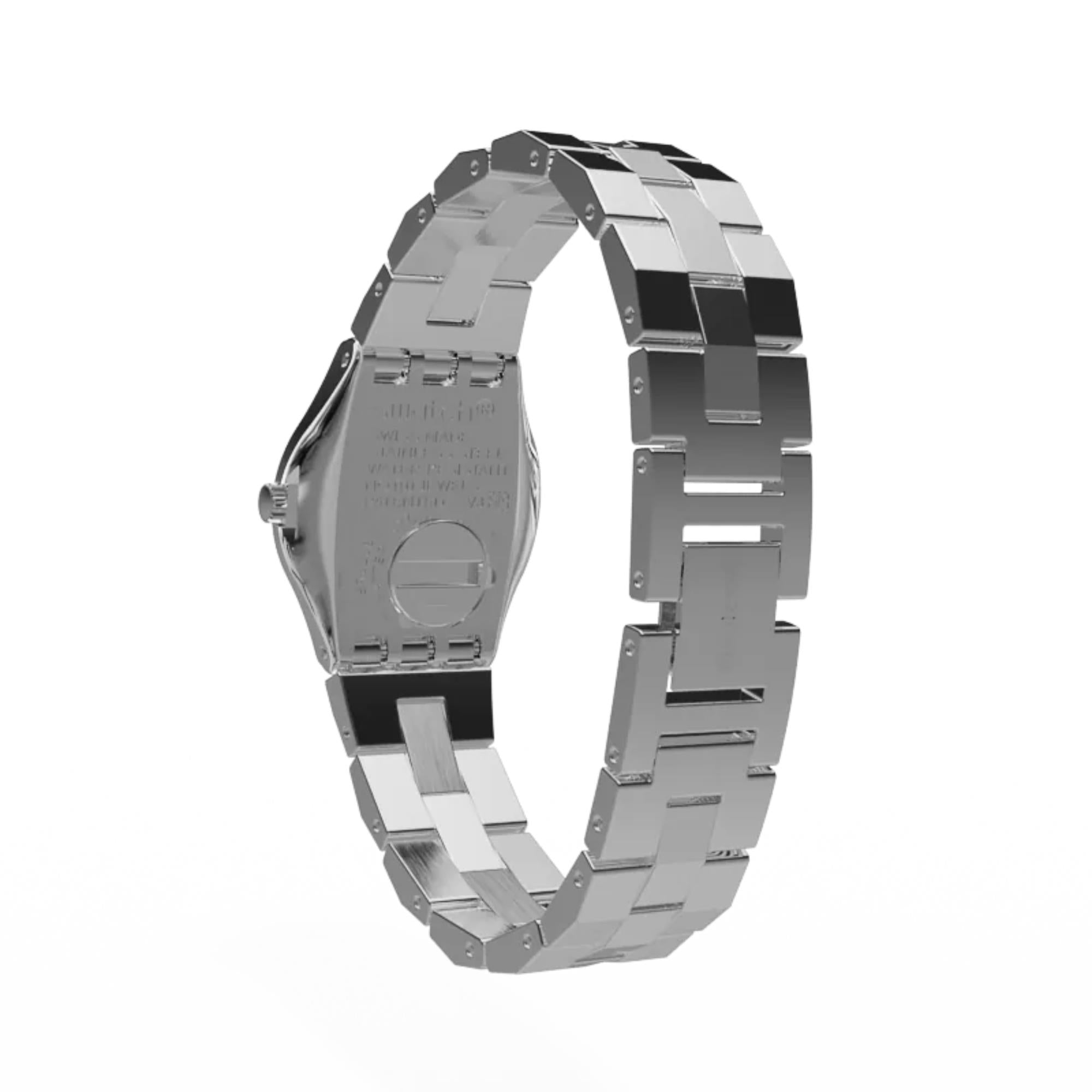 Swatch Gradino Quartz Silver Dial Stainless Steel Bracelet Ladies Watch YSS300G