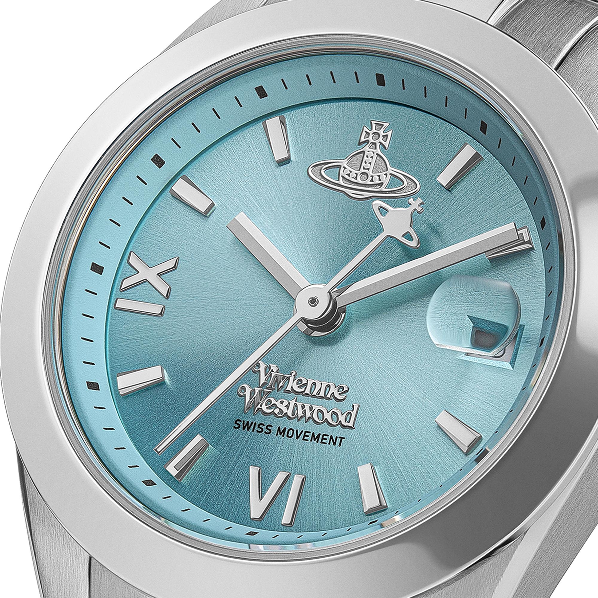 Vivienne Westwood Fenchurch Quartz Blue Dial Stainless Steel Bracelet Ladies Watch VV292TQSL