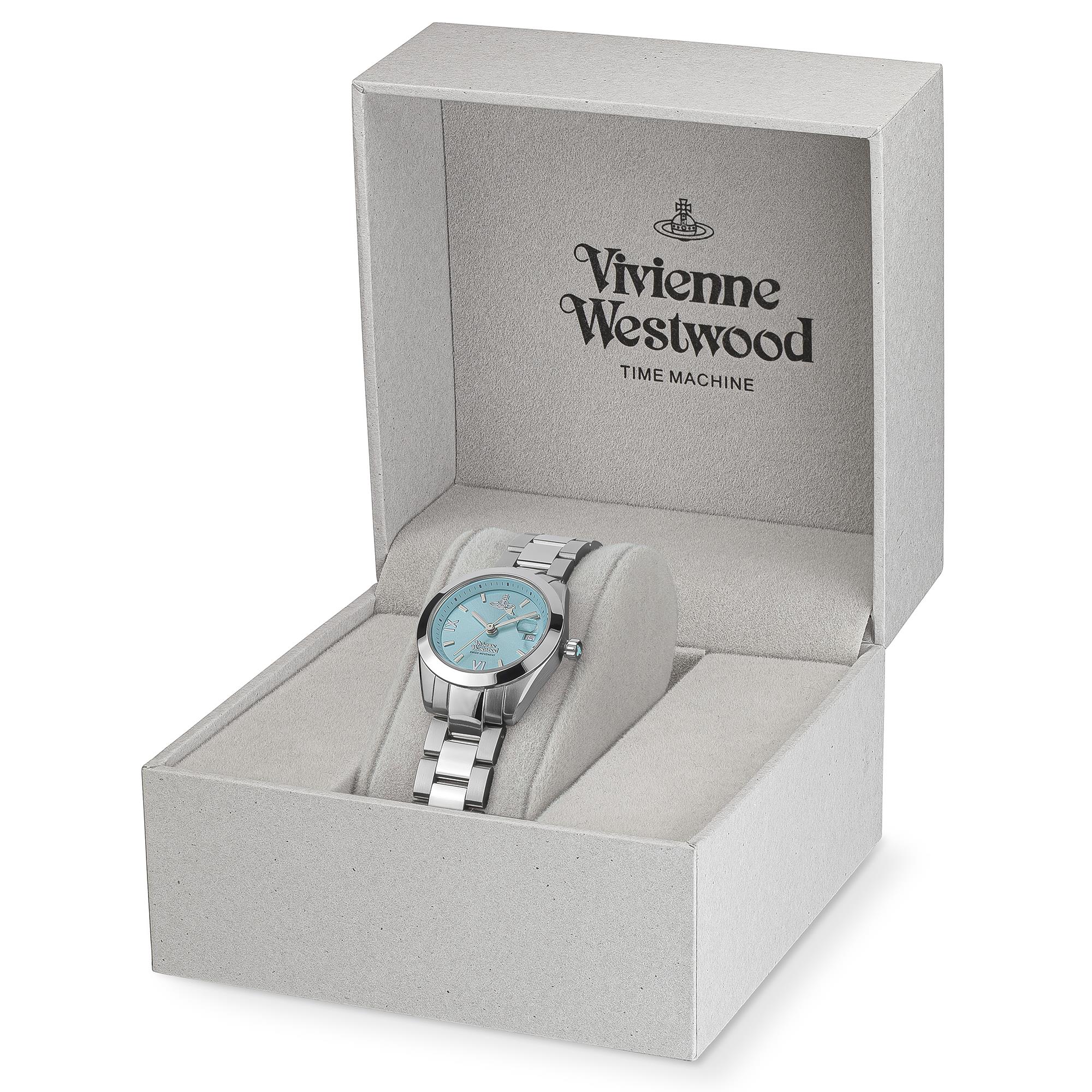 Vivienne Westwood Fenchurch Quartz Blue Dial Stainless Steel Bracelet Ladies Watch VV292TQSL