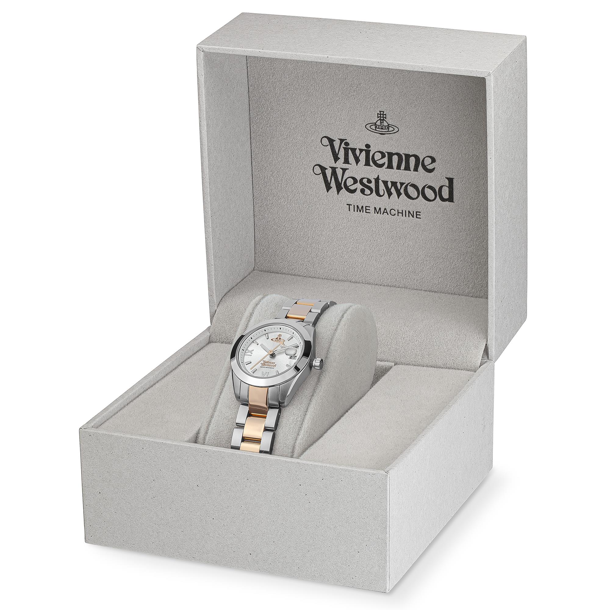 Vivienne Westwood Fenchurch Quartz Silver Dial Two-Tone Stainless Steel Bracelet Ladies Watch VV292SLSR