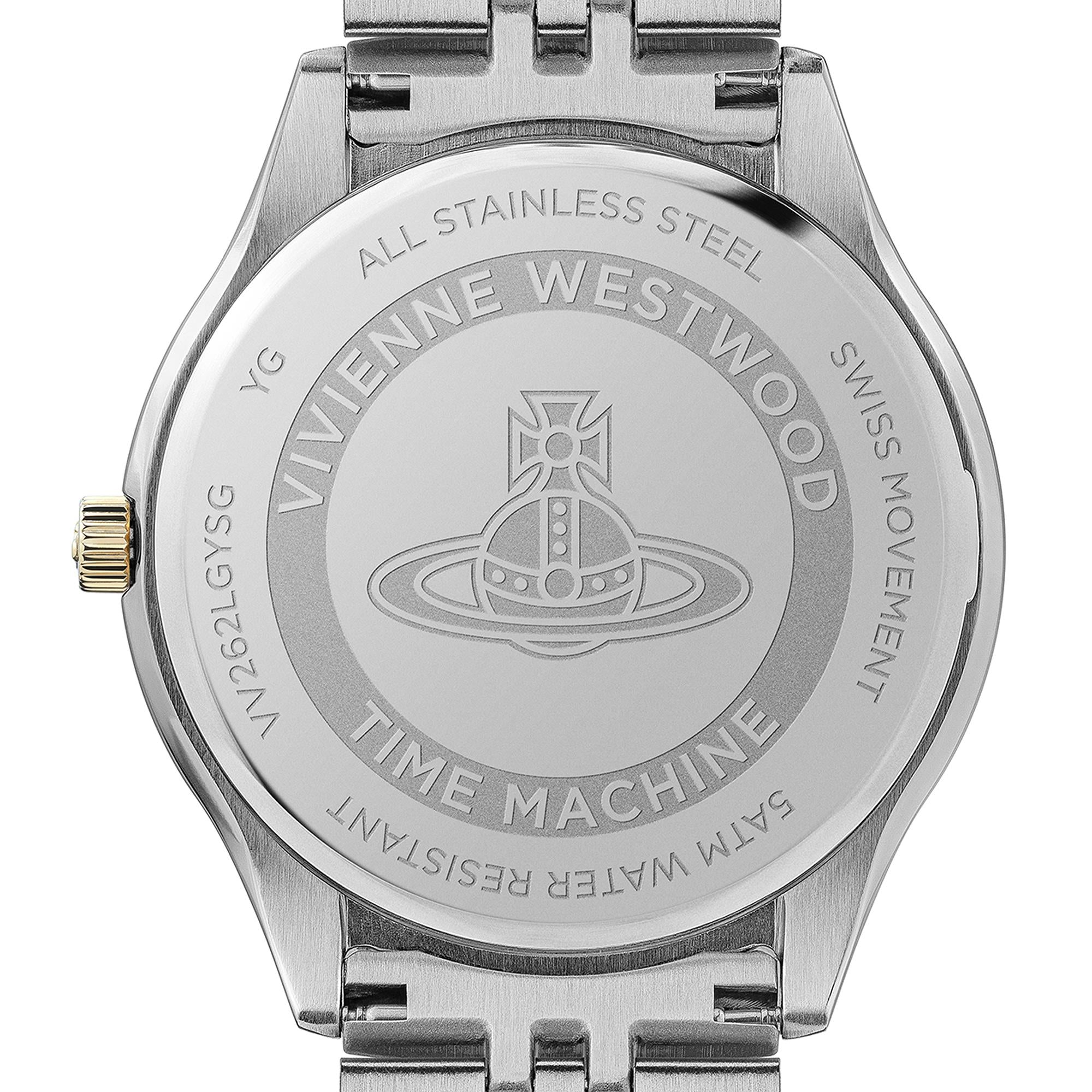 Vivienne Westwood Camberwell Quartz Purple Dial Two-Tone Stainless Steel Bracelet Ladies Watch VV261BYSG