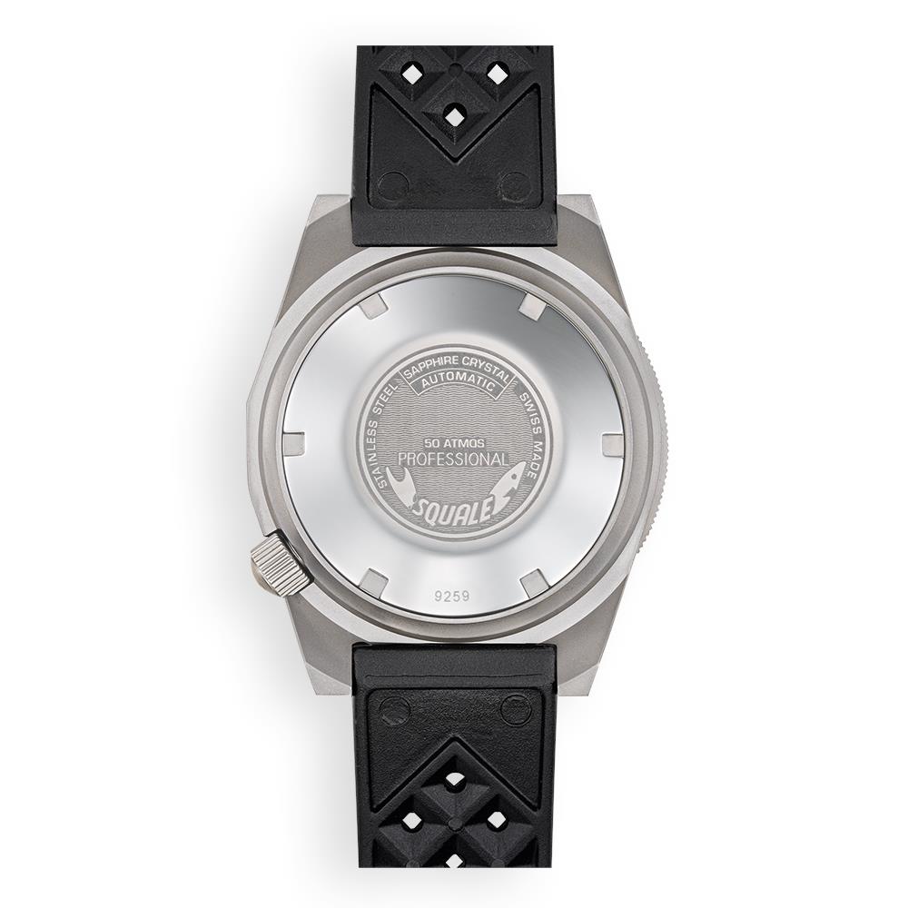 Squale 1521 Militaire Blasted Automatic Black Dial Black Rubber Strap Men’s Watch 1521MILBL.HT