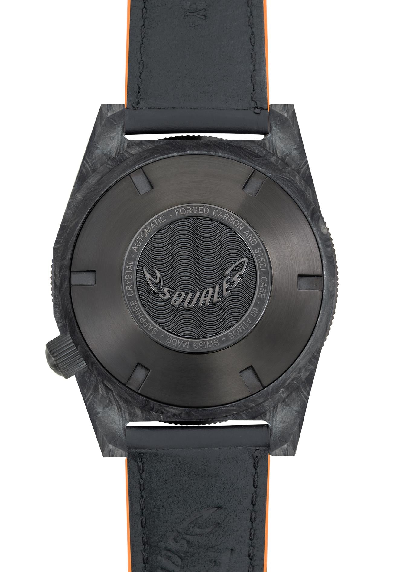 Squale T-183 Forged Carbon Automatic Grey/Carbon Dial Black Rubberized Leather Strap Men’s Watch T183AFCOR.RLOR