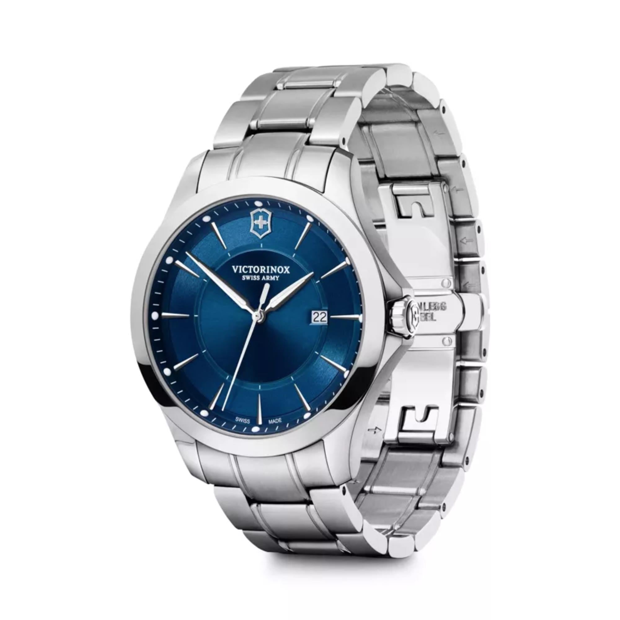 Victorinox Alliance Quartz Blue Dial Stainless Steel Bracelet Men's Watch 241910.01