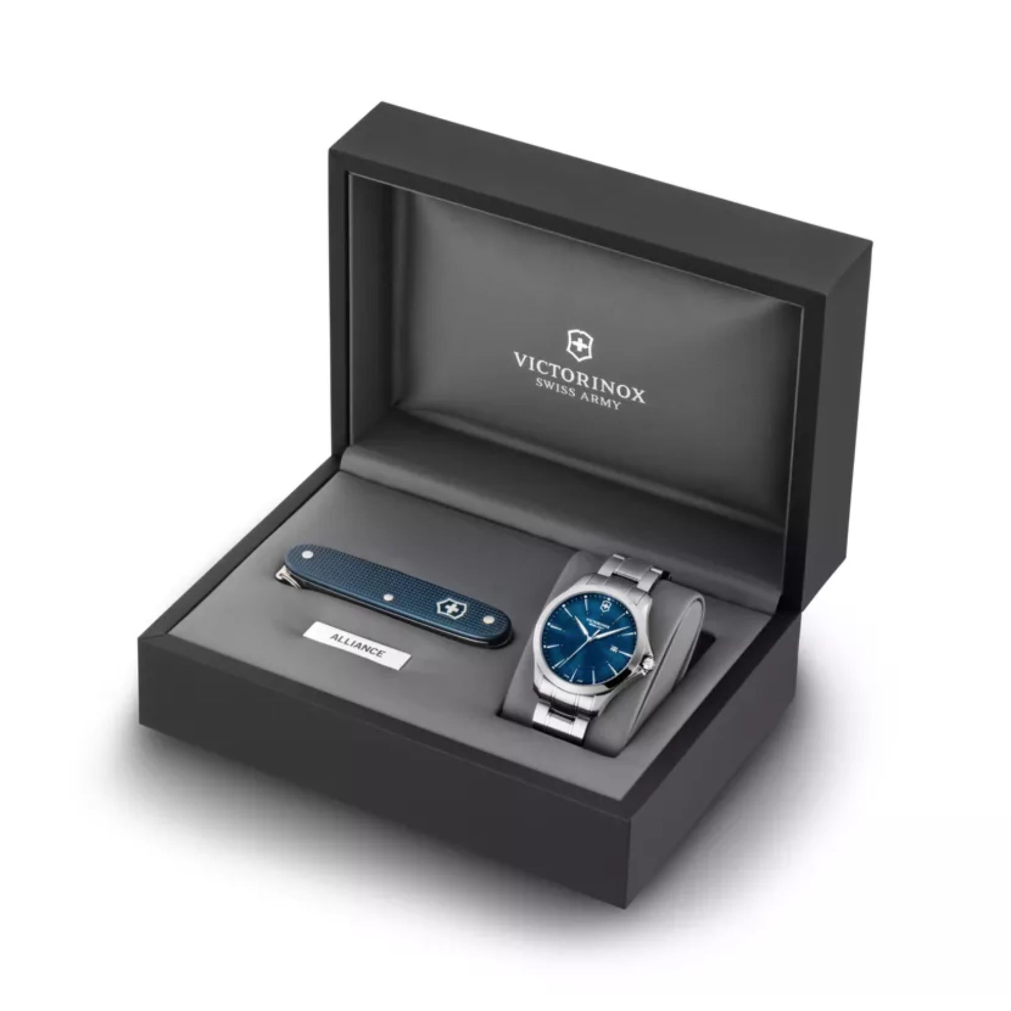 Victorinox Alliance Quartz Blue Dial Stainless Steel Bracelet Men's Watch 241910.01