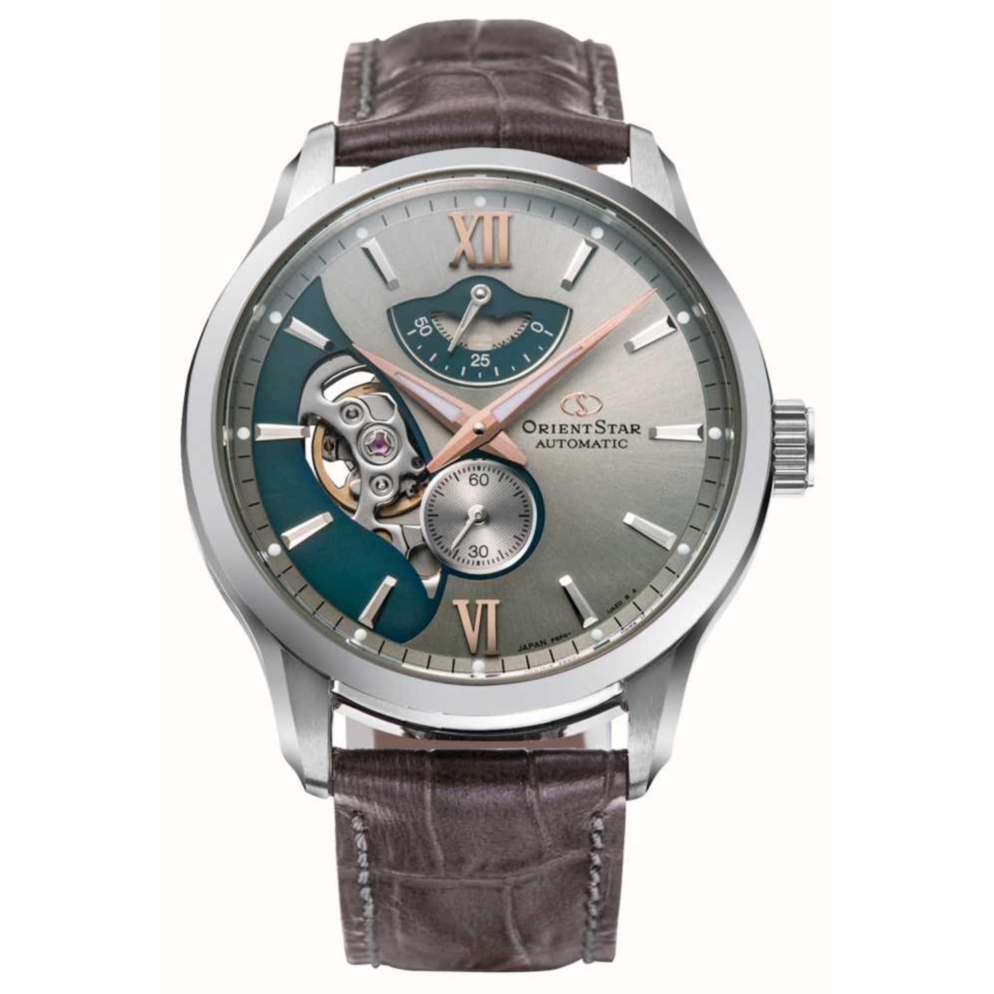 Orient Star 41mm Layered Skeleton Limited Edition Grey Dial Steel Mens Automatic Watch RE-AV0B09N00B