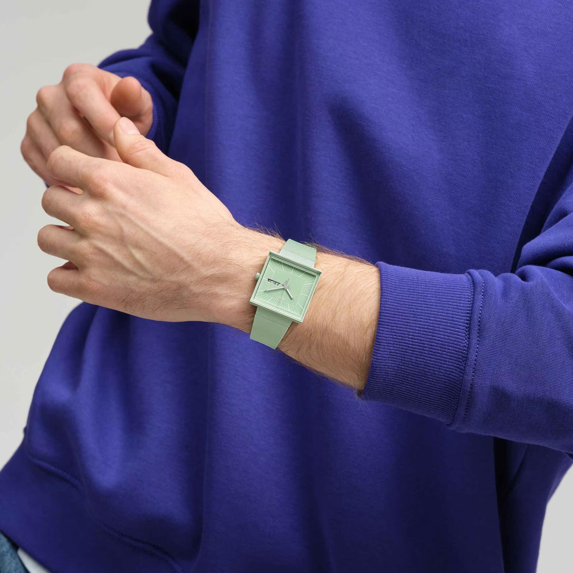 Swatch WHAT IF…MINT? Quartz Green Dial Bioceramic Strap Unisex Watch SO34G701