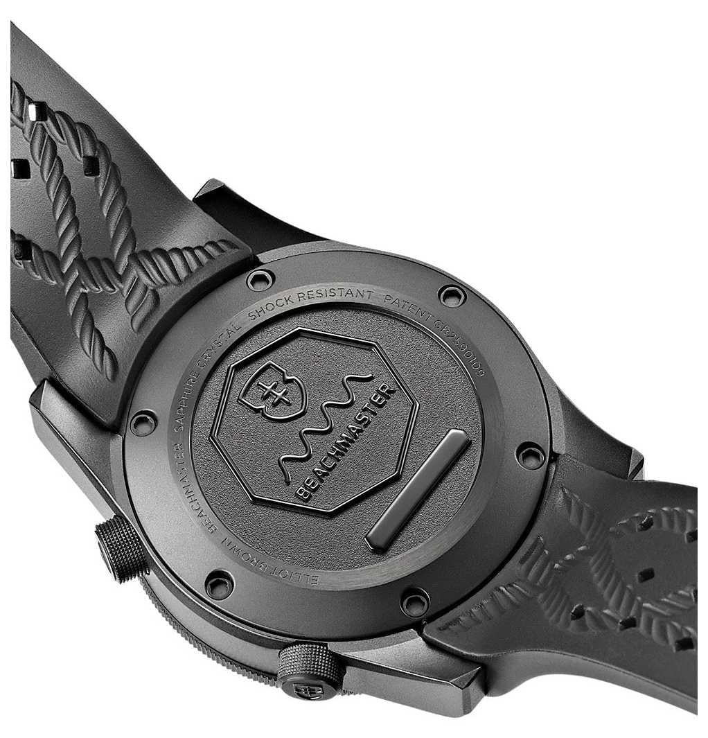 Elliot Brown Beachmaster Ghost Cream Dial Black Rubber Strap Men’s Watch 0H0-622-R51G