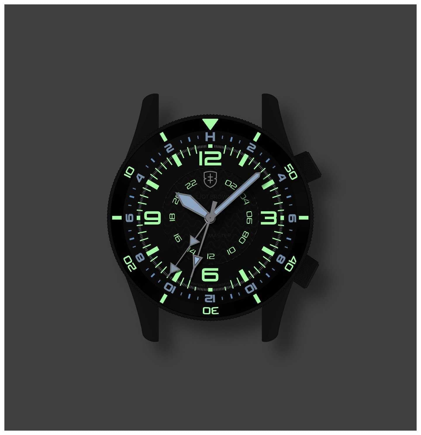 Elliot Brown Beachmaster Ghost Cream Dial Black Rubber Strap Men’s Watch 0H0-622-R51G