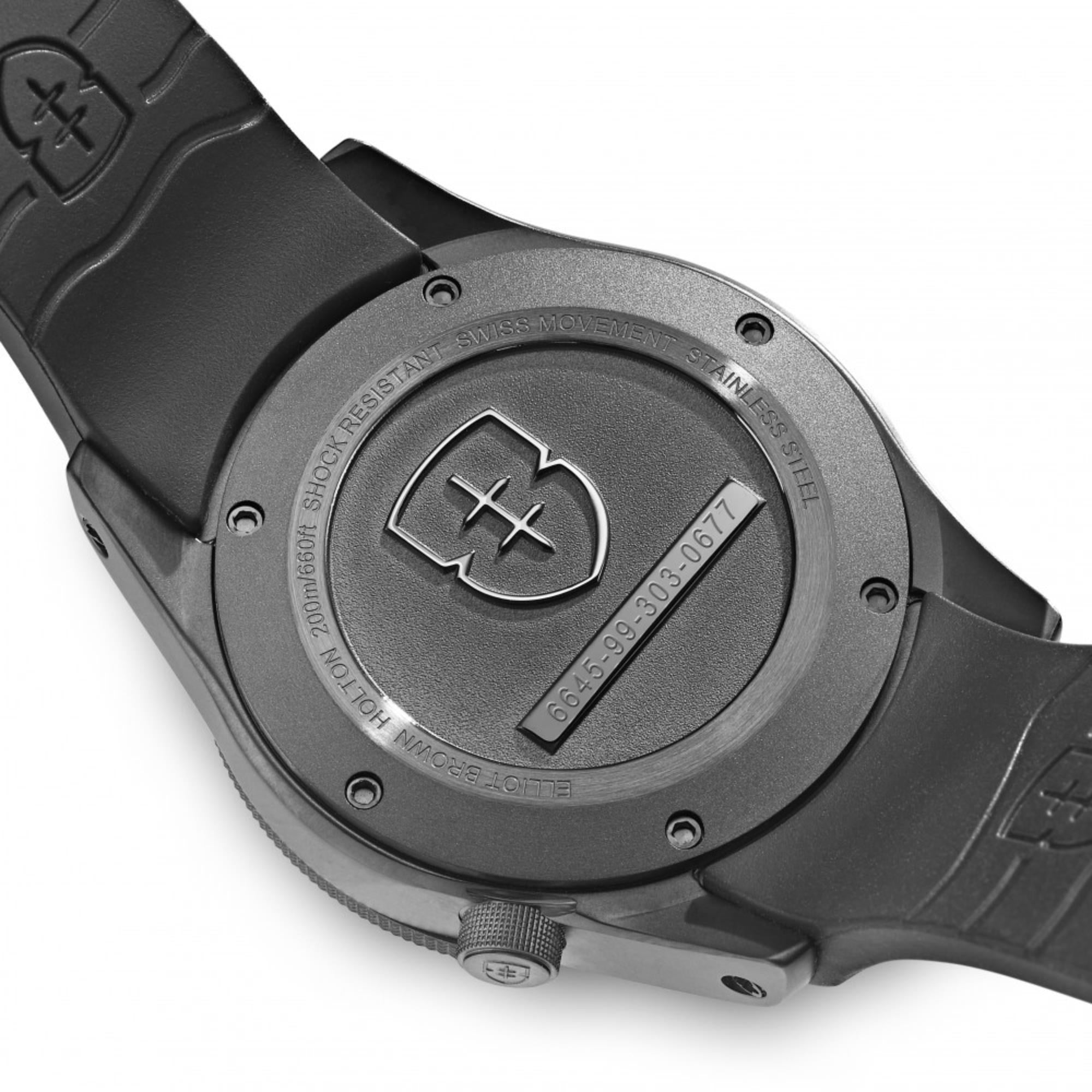 Elliot Brown Holton Black Dial Rubber Strap Men’s Watch 101-001-R06