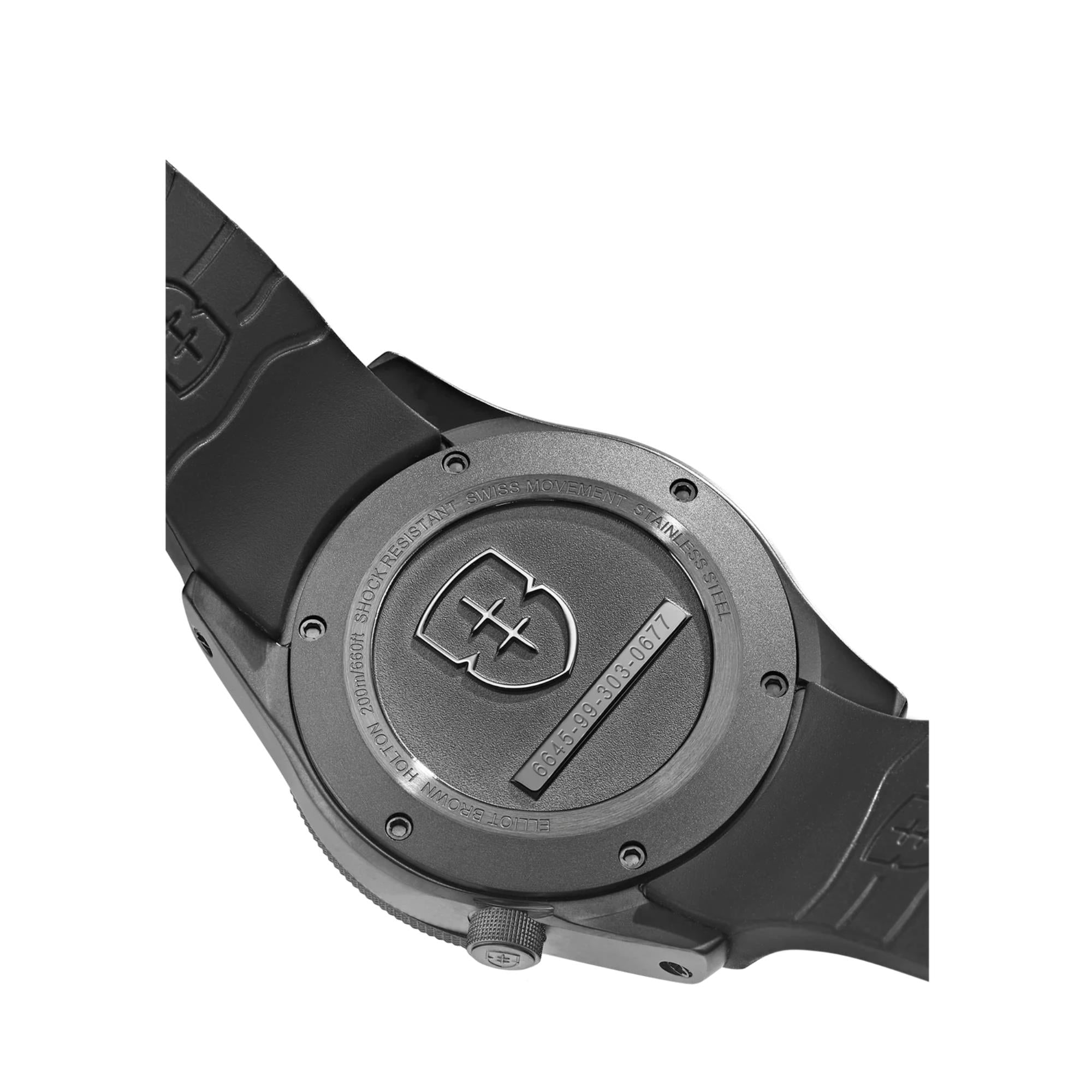 Elliot Brown Holton 12hr Black Dial Rubber Strap Men’s Watch 101-001-R06 12H