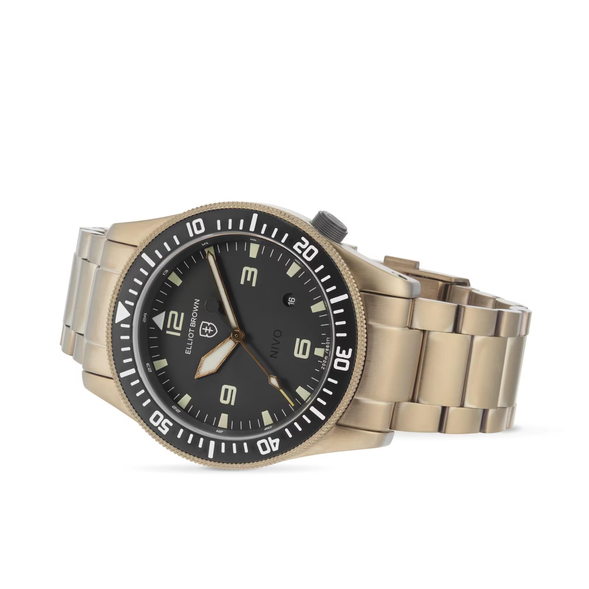 Elliot Brown Holton Nivo Bronze Case Grey Dial Men’s Watch 101-004-B12