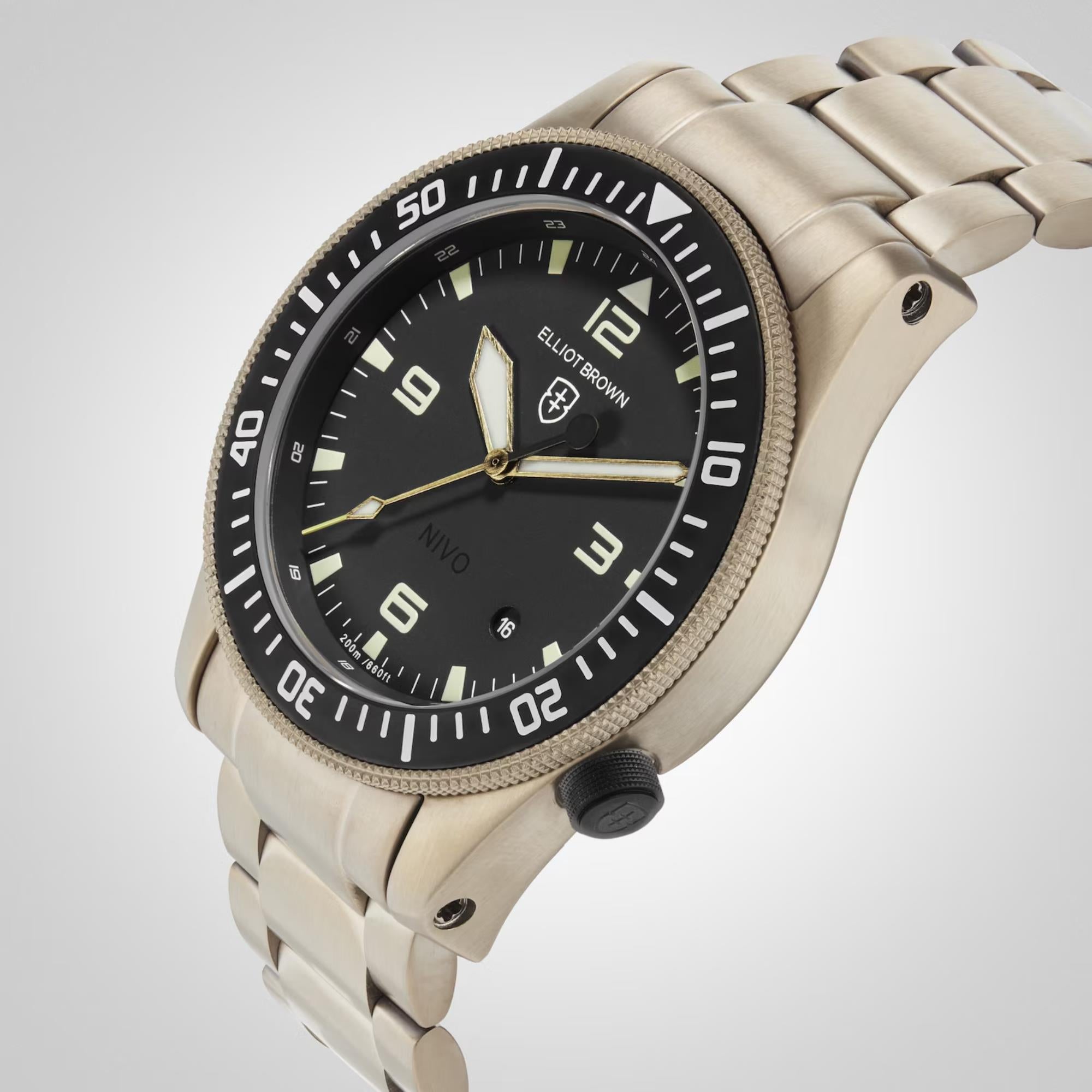 Elliot Brown Holton Nivo Bronze Case Grey Dial Men’s Watch 101-004-B12