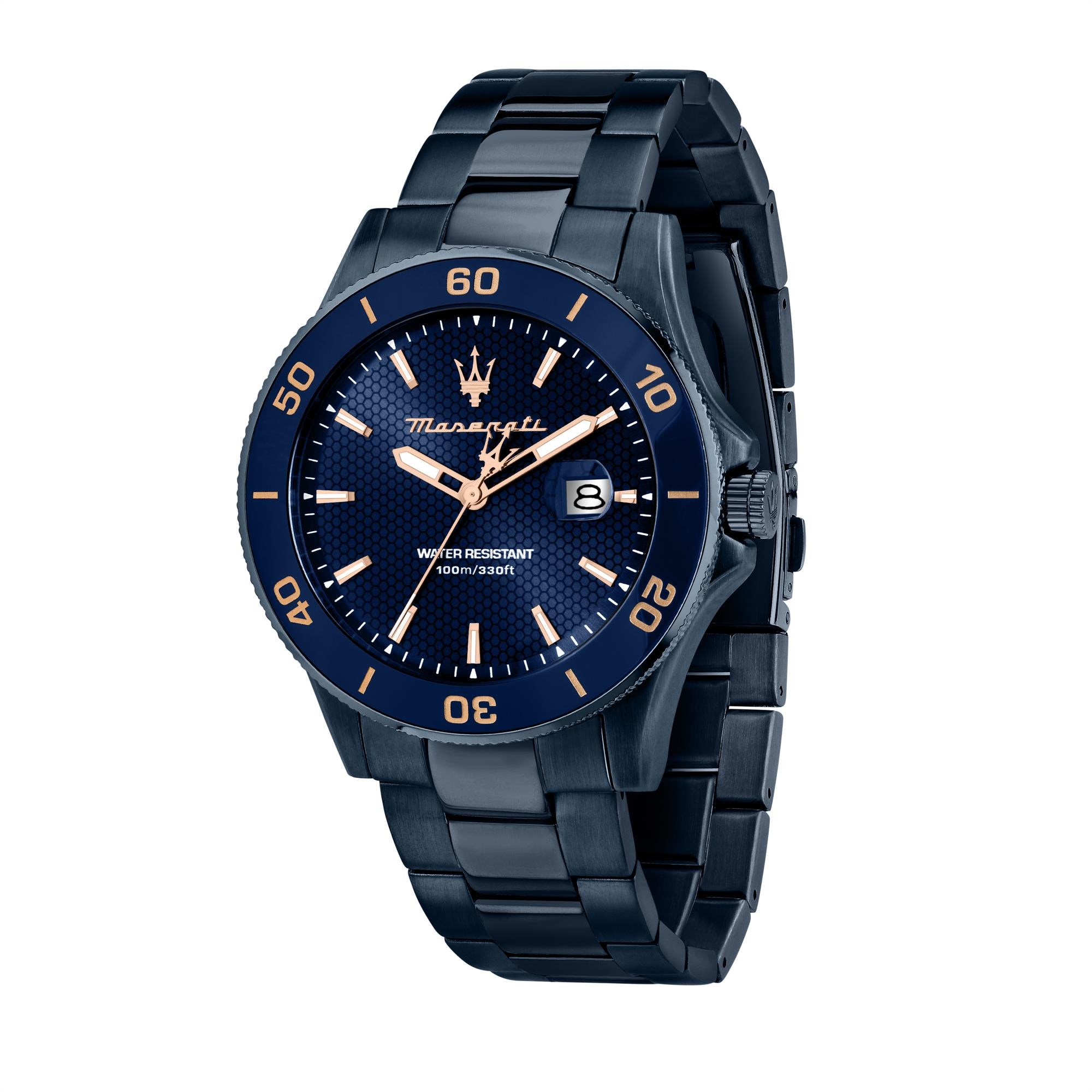 Maserati Competizione Quartz Blue Dial Steel Bracelet Men's Watch R8853100037