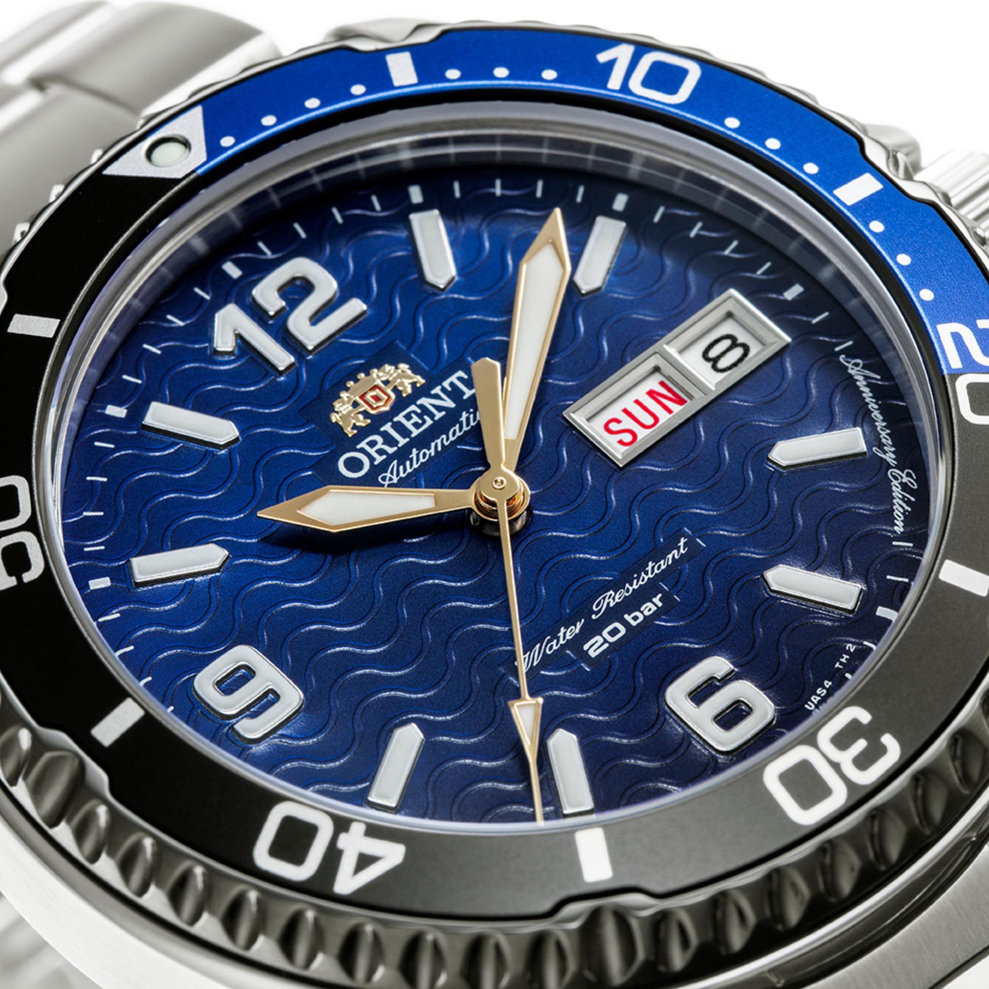Orient Mako 20th Anniversary Limited Edition Automatic Blue Dial Stainless Steel Bracelet Men’s Watch RA-AA0822L