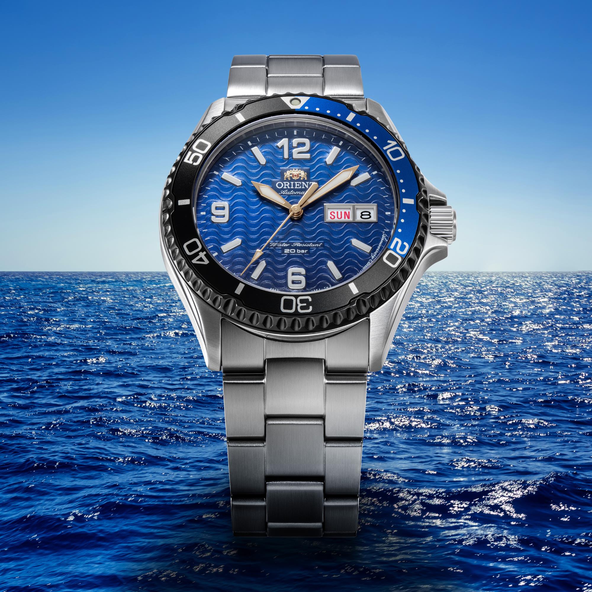 Orient Mako 20th Anniversary Limited Edition Automatic Blue Dial Stainless Steel Bracelet Men’s Watch RA-AA0822L