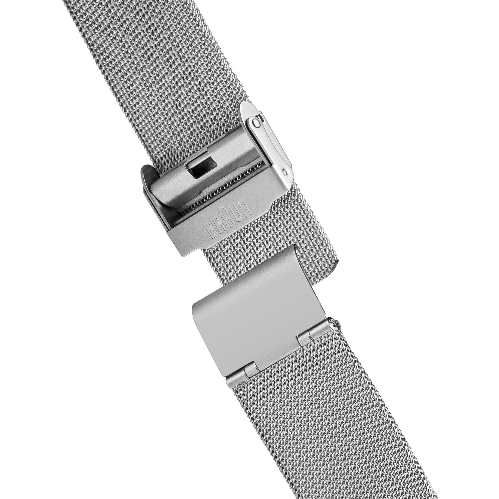 Braun Quartz Classic White Dial Stainless Steel Strap Men's Watch BN0032WHSLMHG