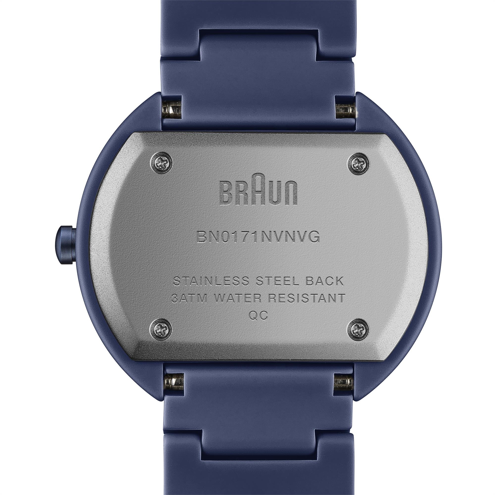 Braun Quartz Classic Blue Dial Navy Bracelet Watch BN0171NVNVG