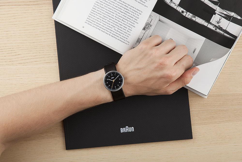 Braun Classic Quartz Black Dial Black Leather Strap Men’s Watch BN0021BKBKG