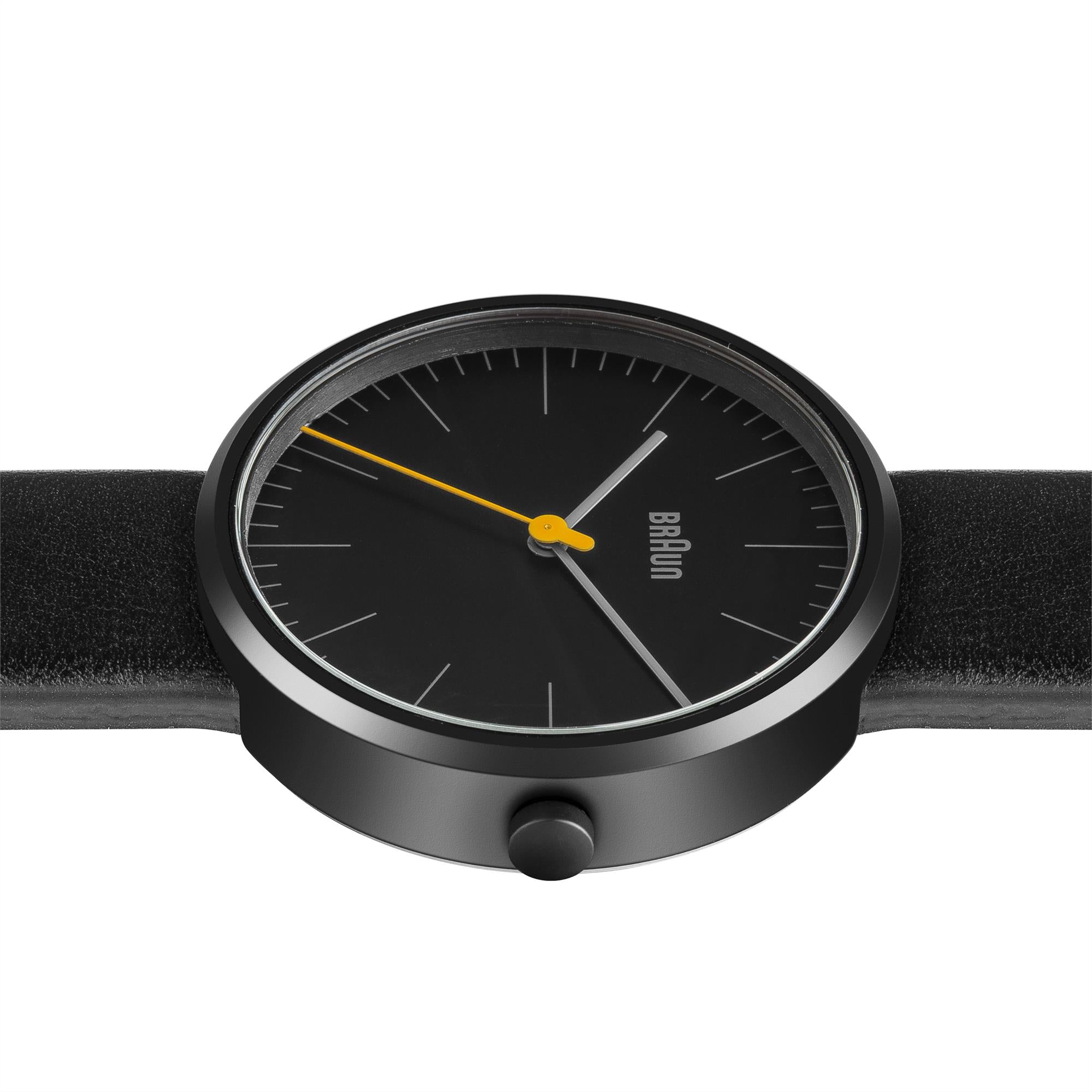 Braun Classic Quartz Black Dial Black Leather Strap Ladies Watch BN0172BKBKL